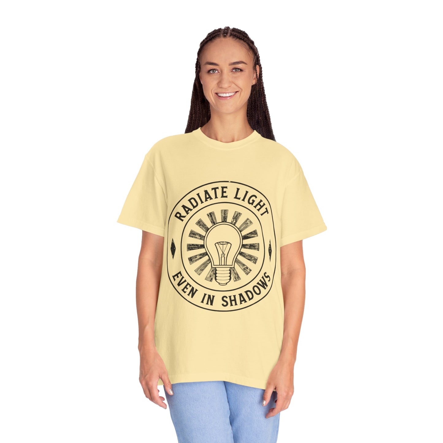 Radiate Light Unisex Garment-Dyed T-Shirt - Inspirational Graphic Tee