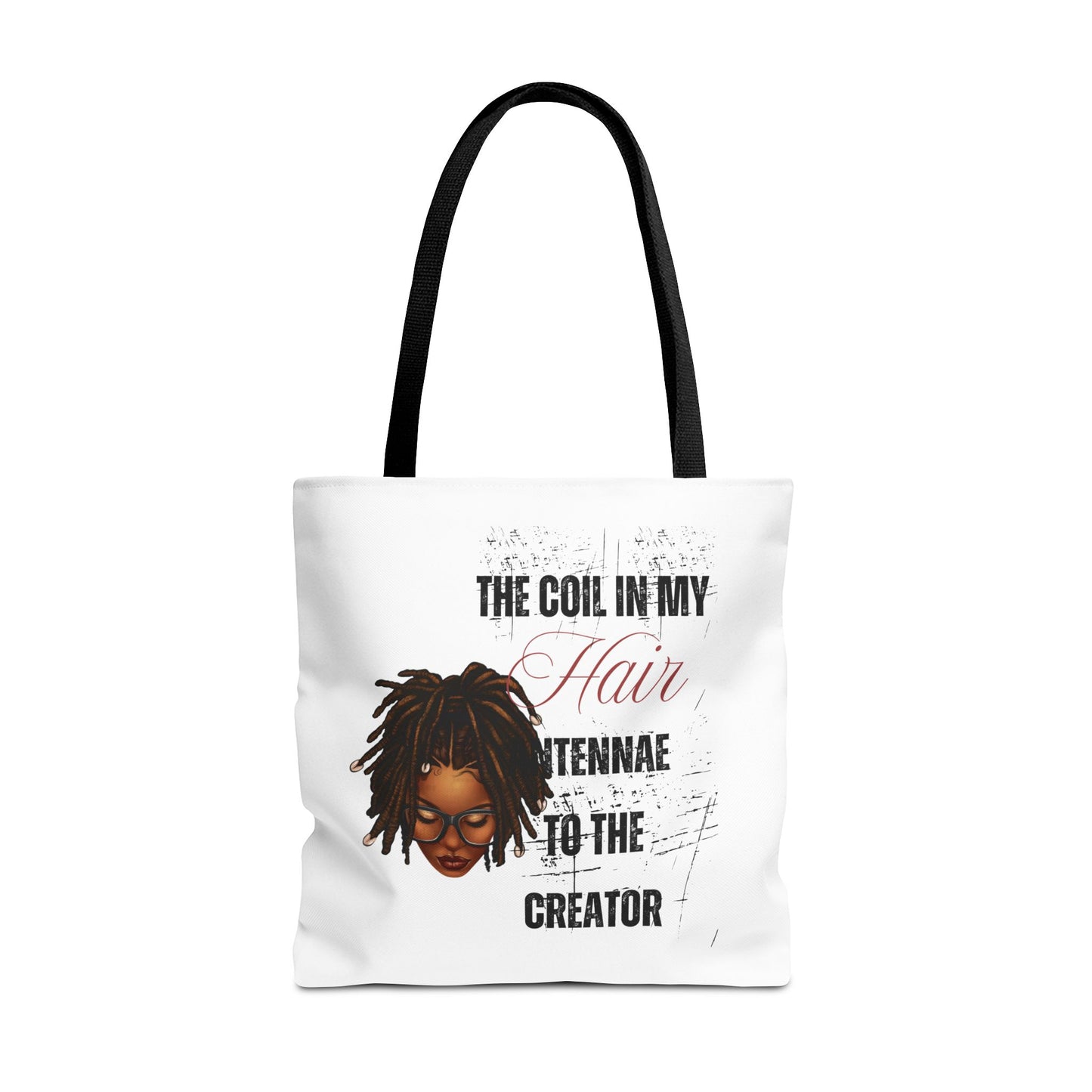 Empowering Black Hair Tote Bag - 'The Coil in My Hair' Design