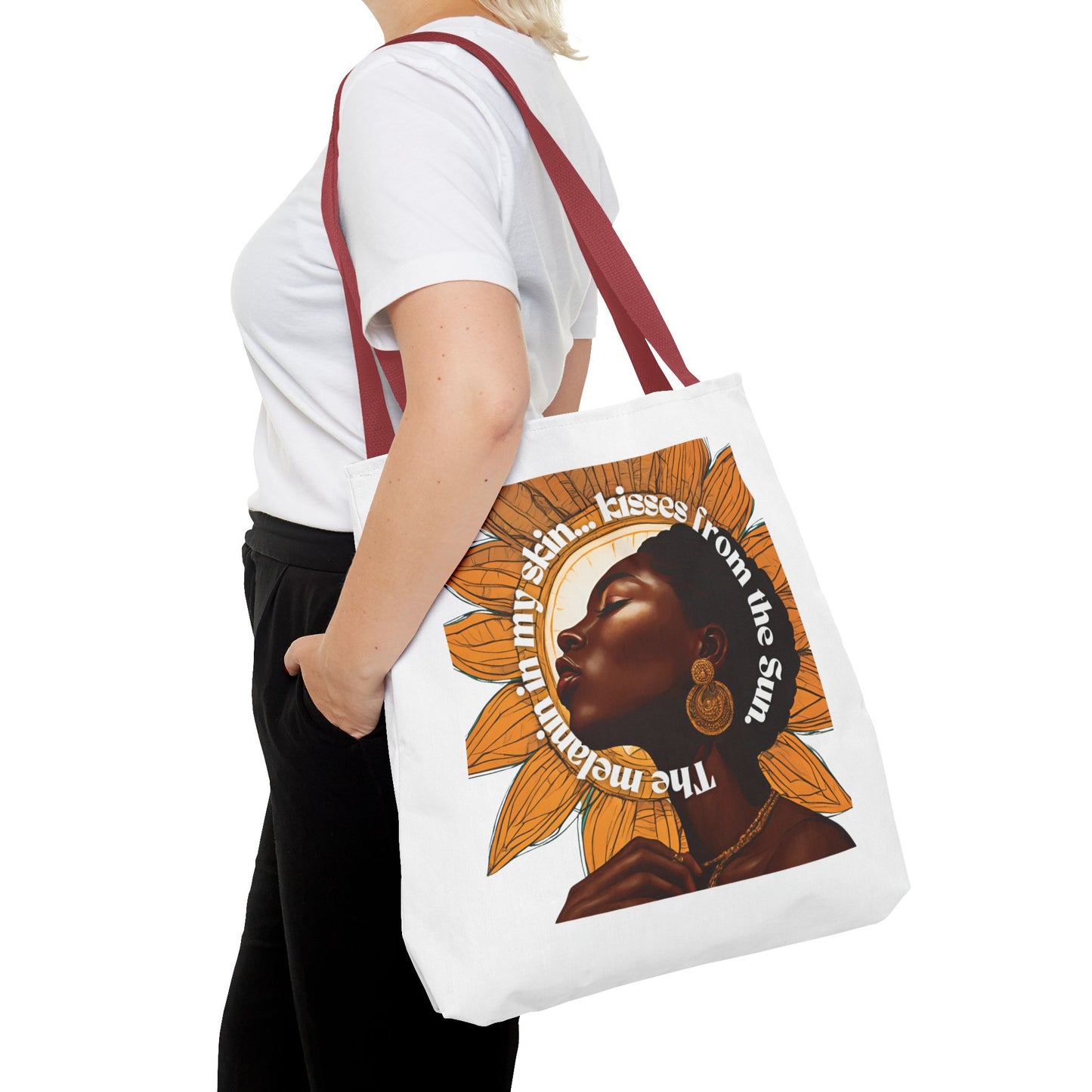 Sunflower Kiss Tote Bag - Empowering Design for Everyday Use