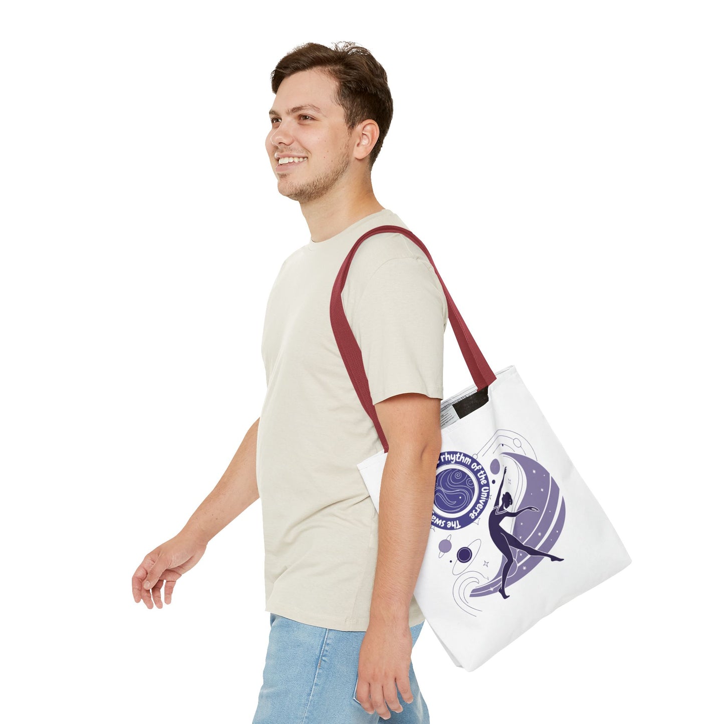 Inspirational Dance Tote Bag - "I Am Flow, The Rhythm of the Universe"