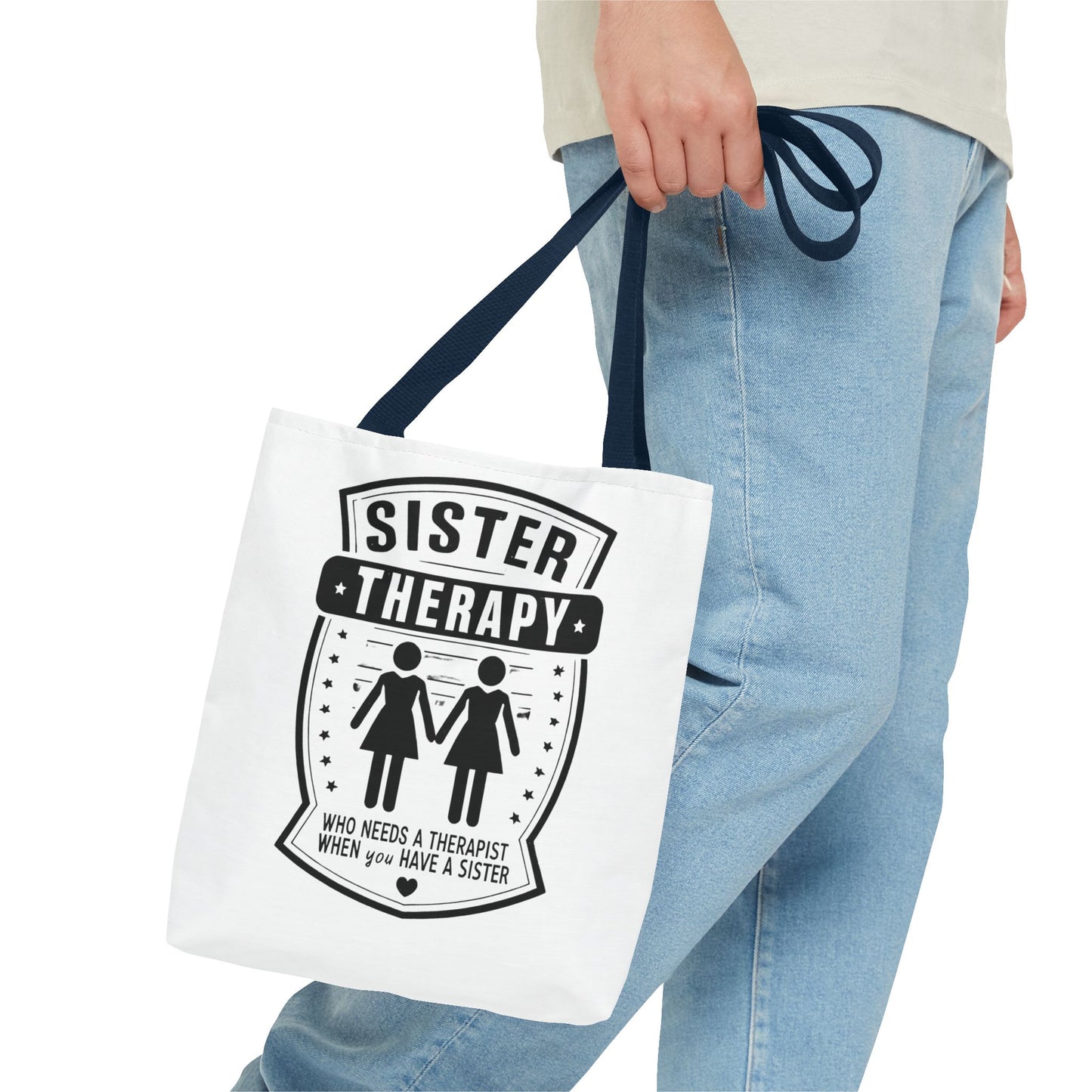 Sister Therapy Tote Bag - Perfect Gift for Siblings & Self-Care