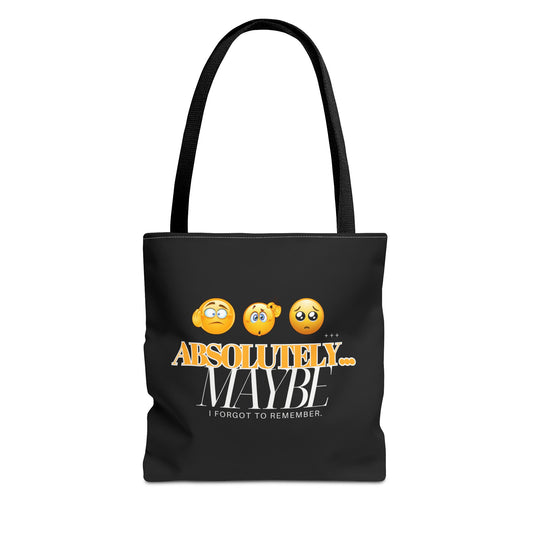 Funny Emoji Tote Bag - 'Absolutely Maybe' - Perfect for Everyday Use & Gifts
