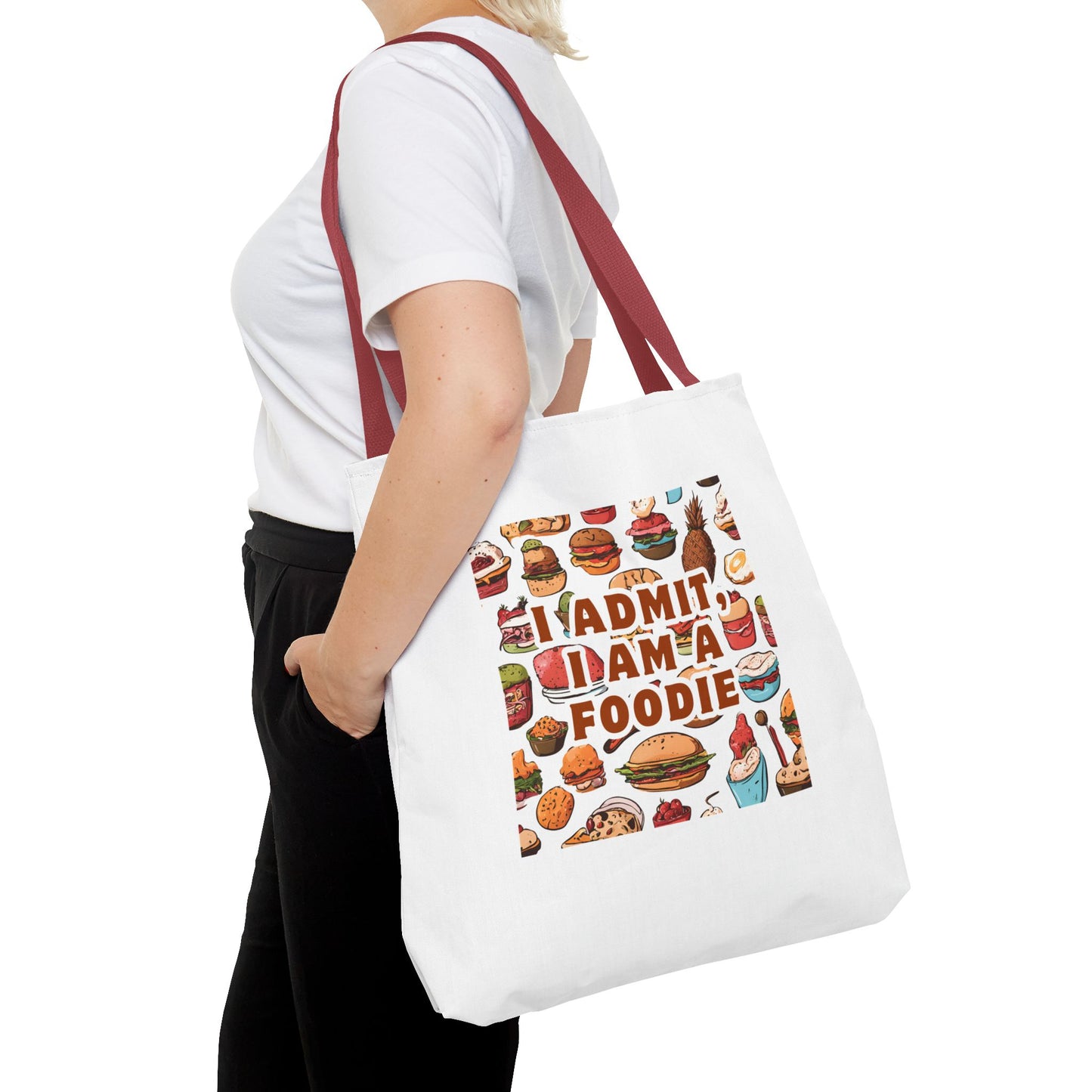 Foodie Tote Bag - 'I Admit I Am A Foodie' Canvas Bag for Food Lovers and Chefs