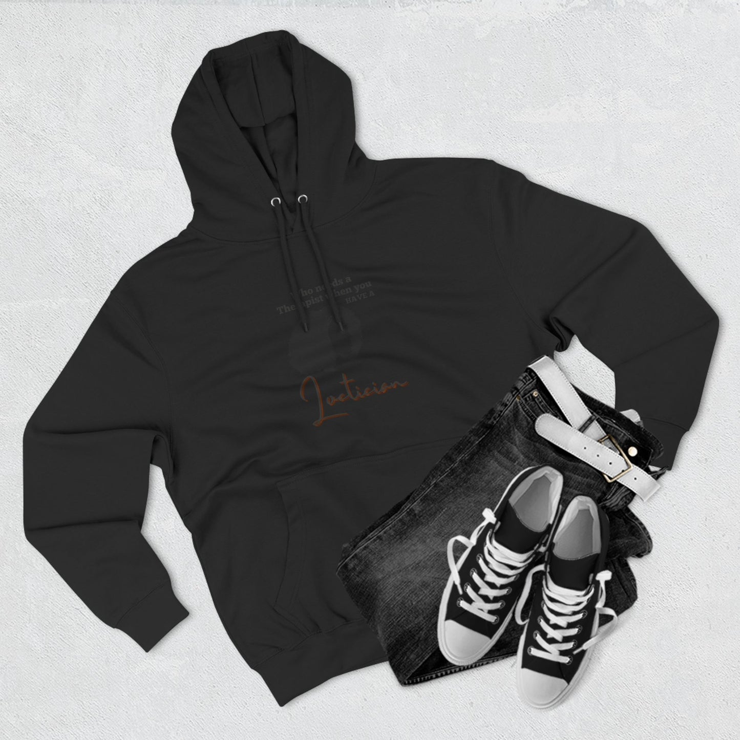Stylish Therapist Fleece Hoodie - Empowering Quotes for Mental Health Awareness