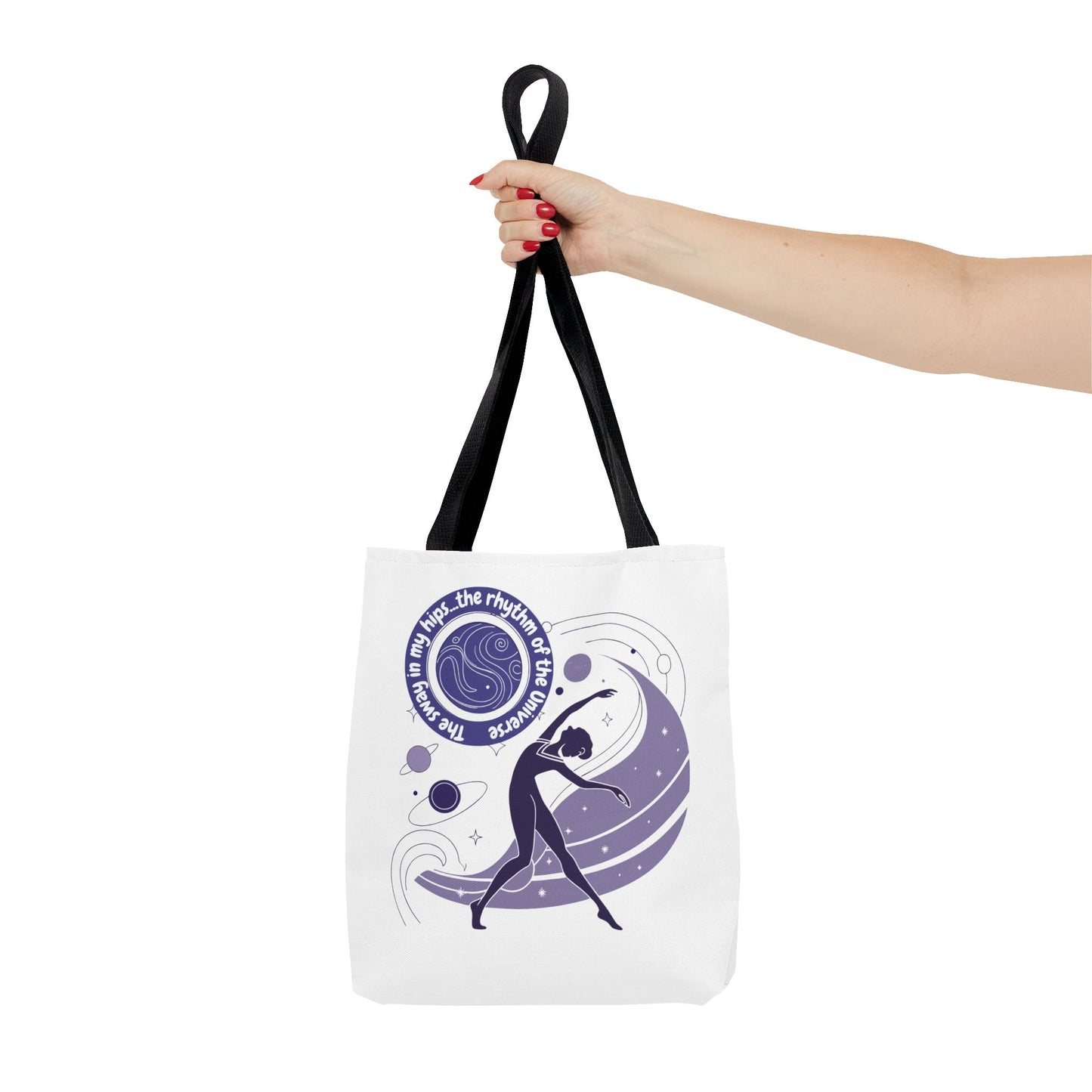 Inspirational Dance Tote Bag - "I Am Flow, The Rhythm of the Universe"