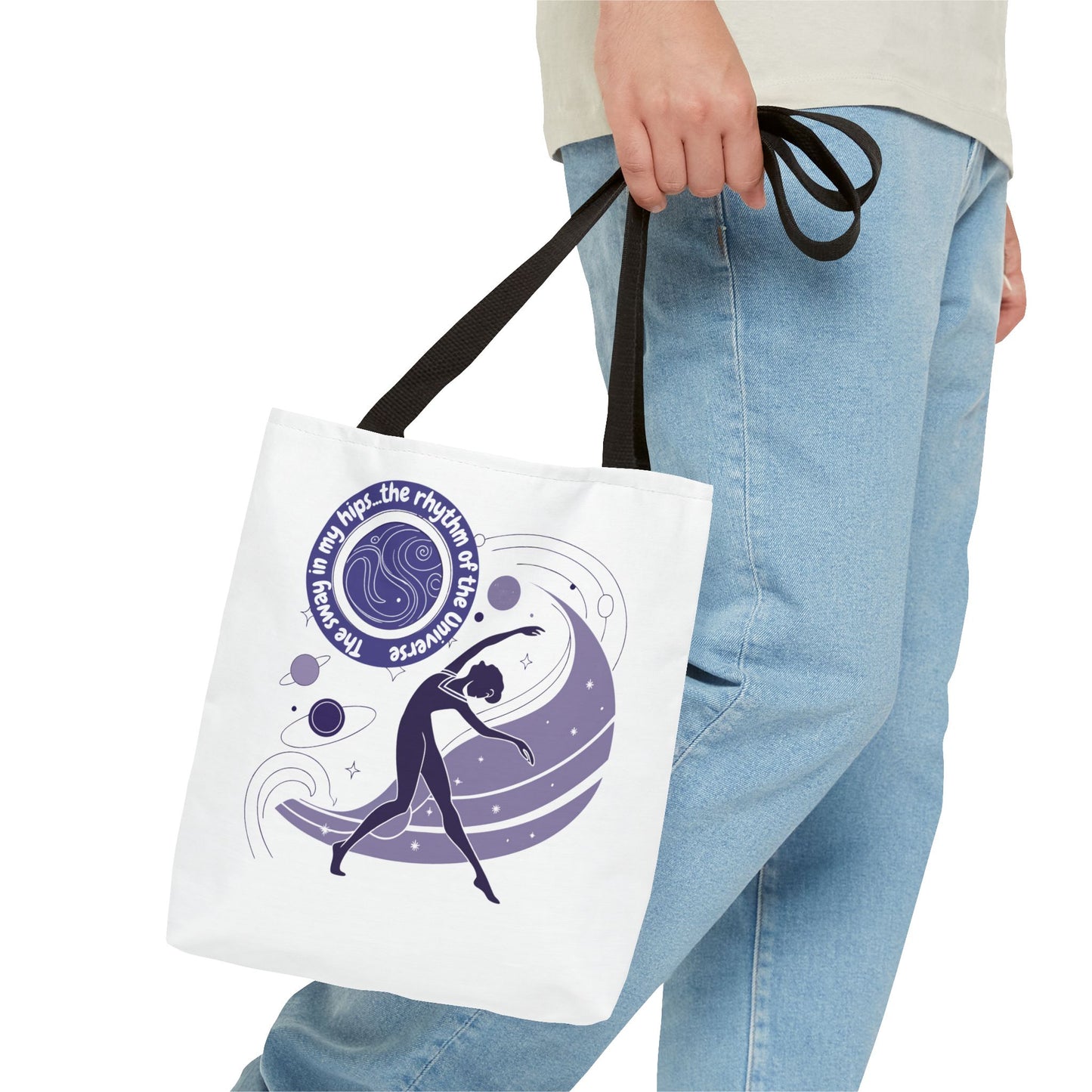 Inspirational Dance Tote Bag - "I Am Flow, The Rhythm of the Universe"