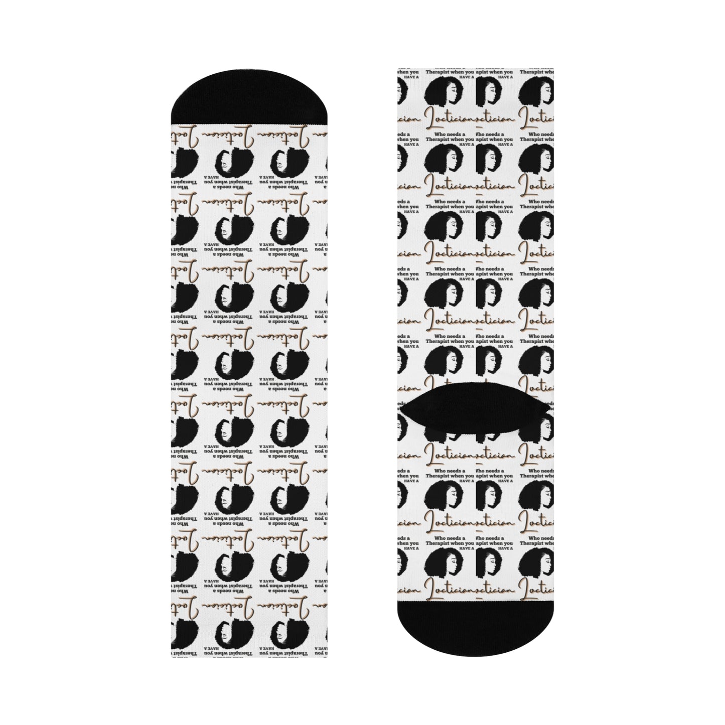 Stylish Cushioned Crew Socks - Celebrate Natural Hair with Comfort