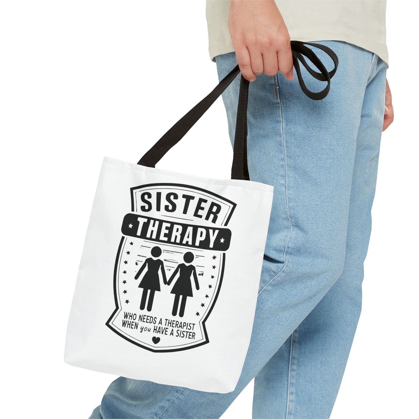 Sister Therapy Tote Bag - Perfect Gift for Siblings & Self-Care