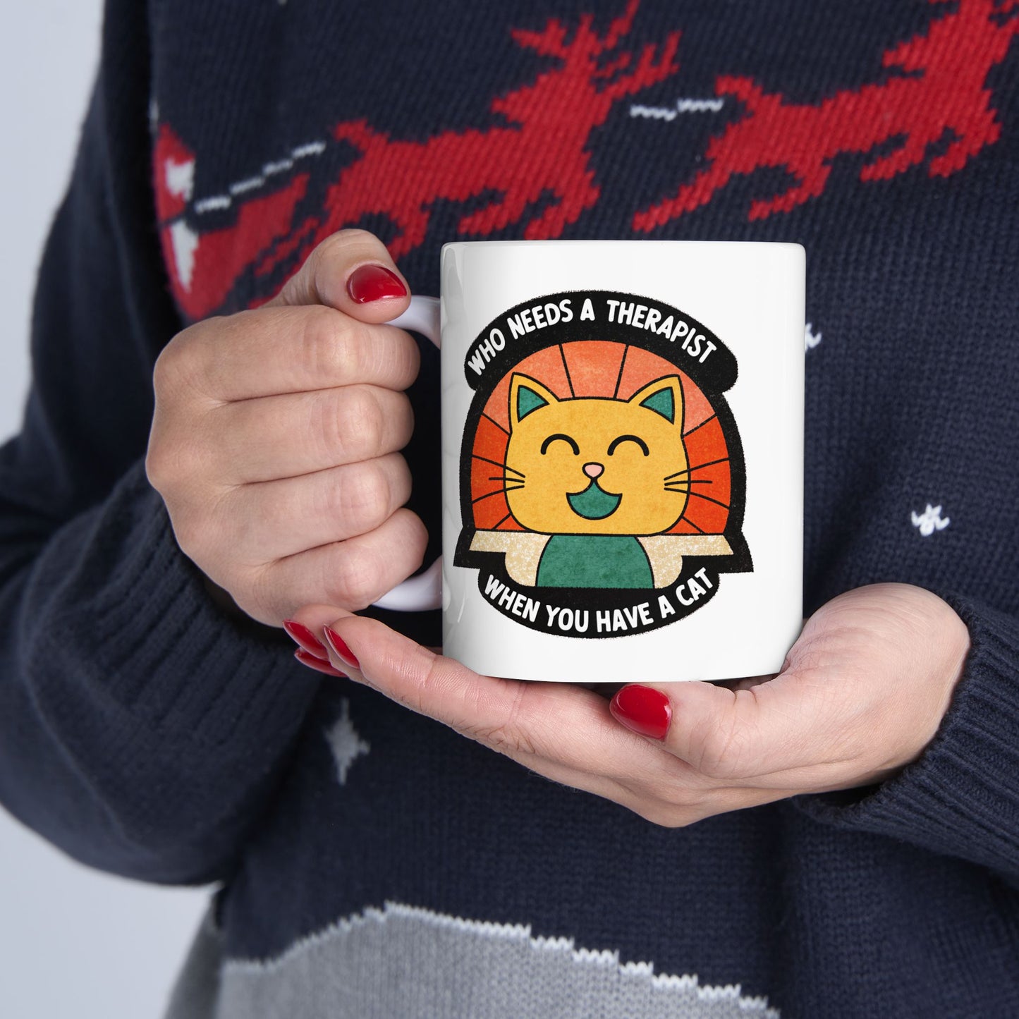 Therapist Cat Ceramic Mug - 11oz & 15oz