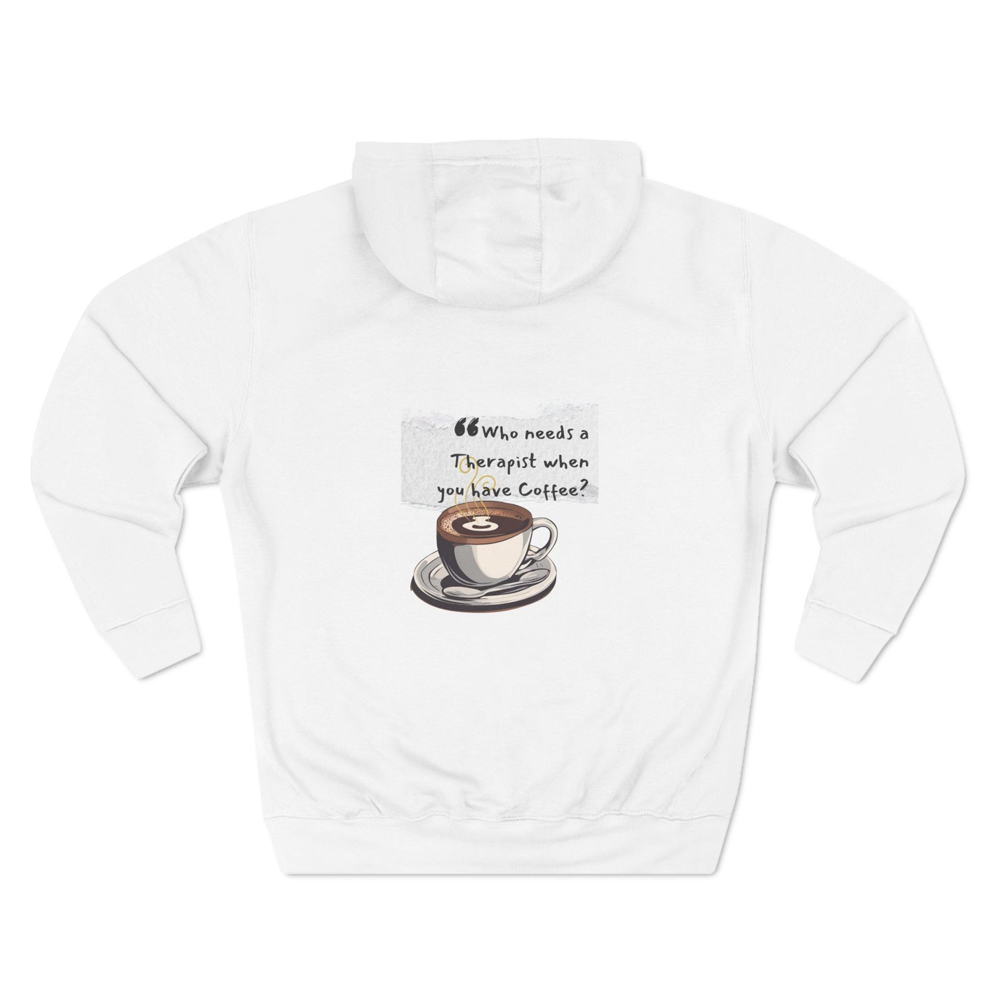 Funny Coffee Therapy Fleece Hoodie - Perfect for Coffee Lovers