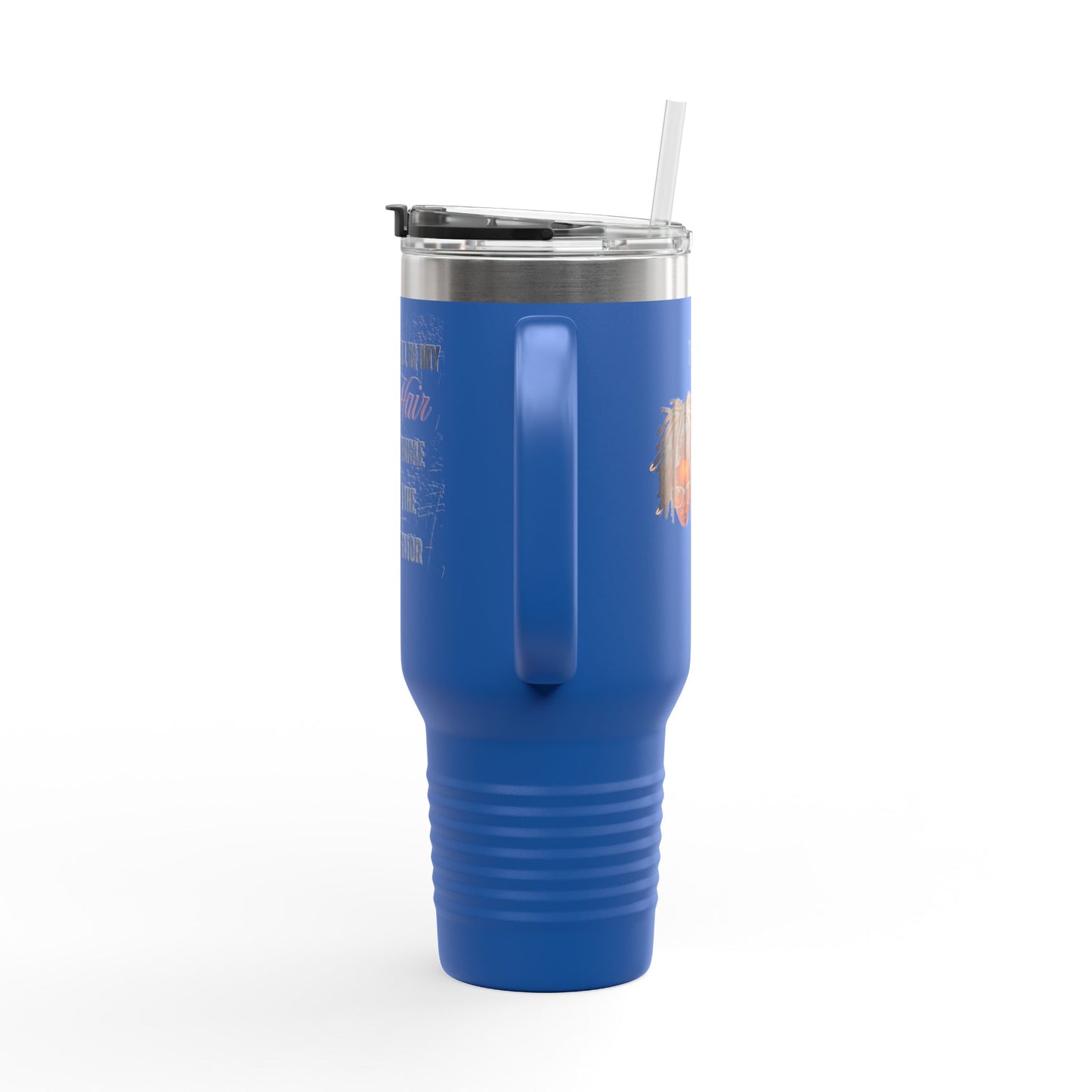 Personalized 40oz Insulated Travel Mug - 'The Coil in My Hair' Design