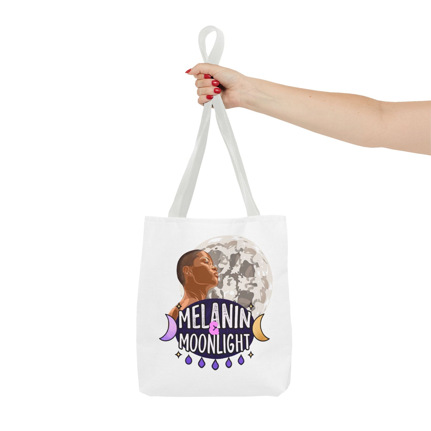 Melanin & Moonlight Inspirational Tote Bag – Perfect for Everyday Use and Celebrations