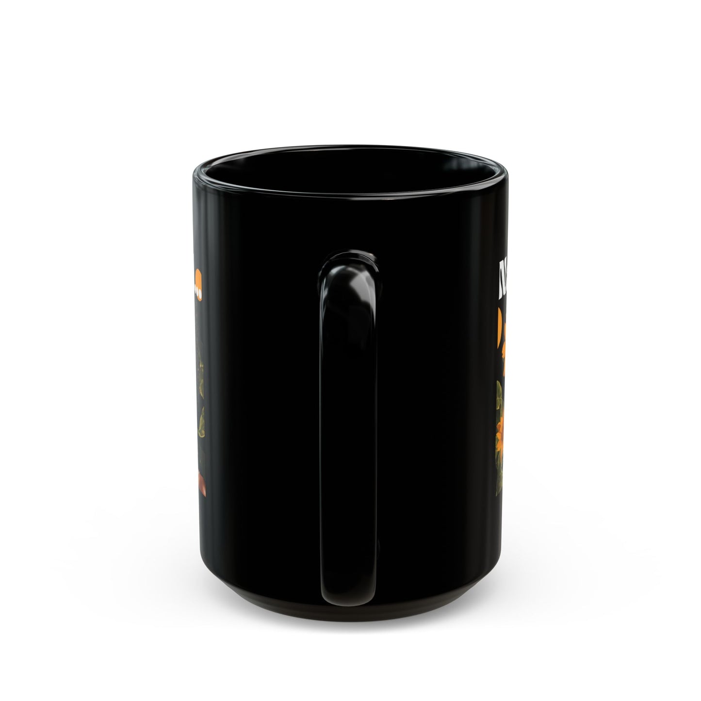 Natural Beauty Black Mug - Inspirational Coffee Cup for Self-Care Enthusiasts