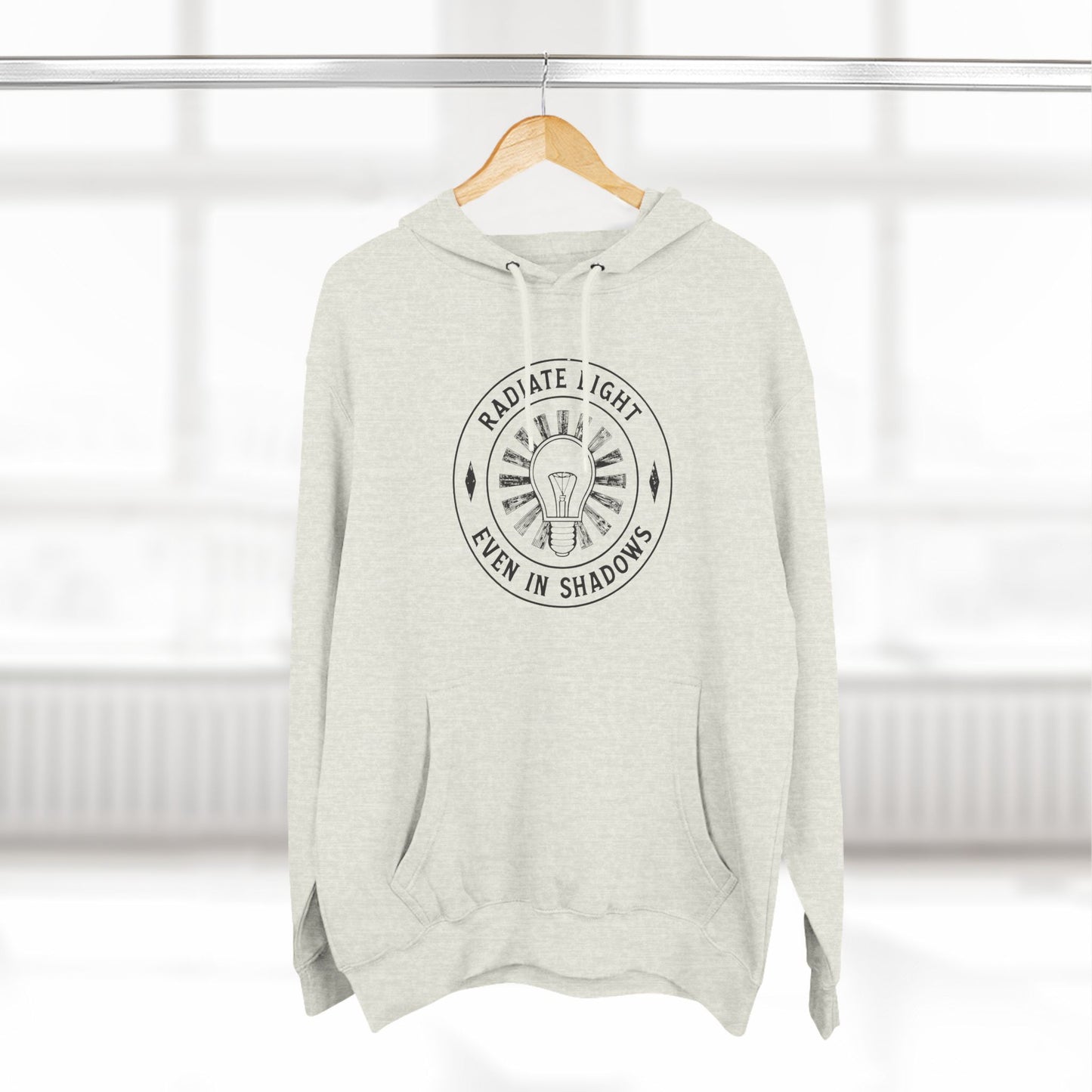 Radiate Light Fleece Hoodie - Inspirational Design for Comfort and Style
