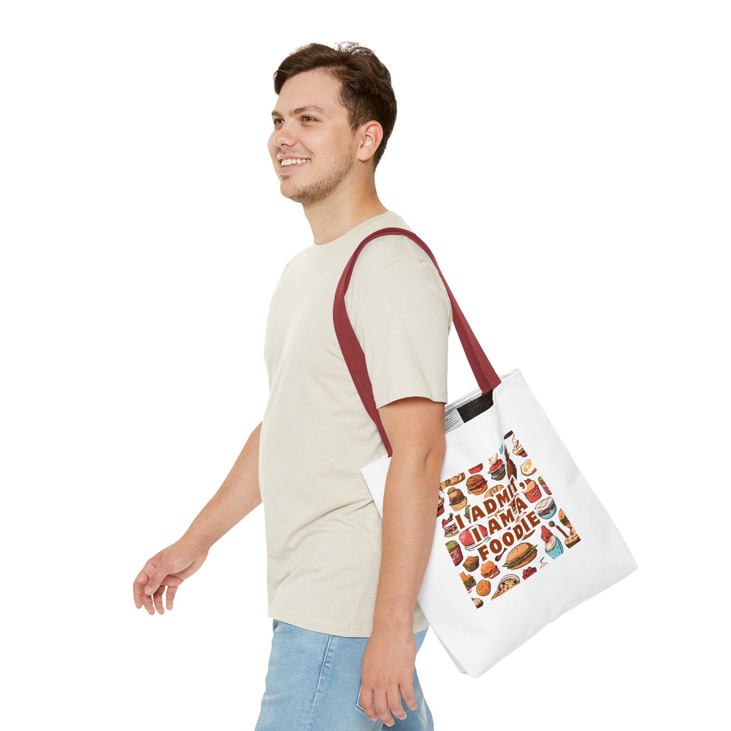 Foodie Tote Bag - 'I Admit I Am A Foodie' Canvas Bag for Food Lovers and Chefs