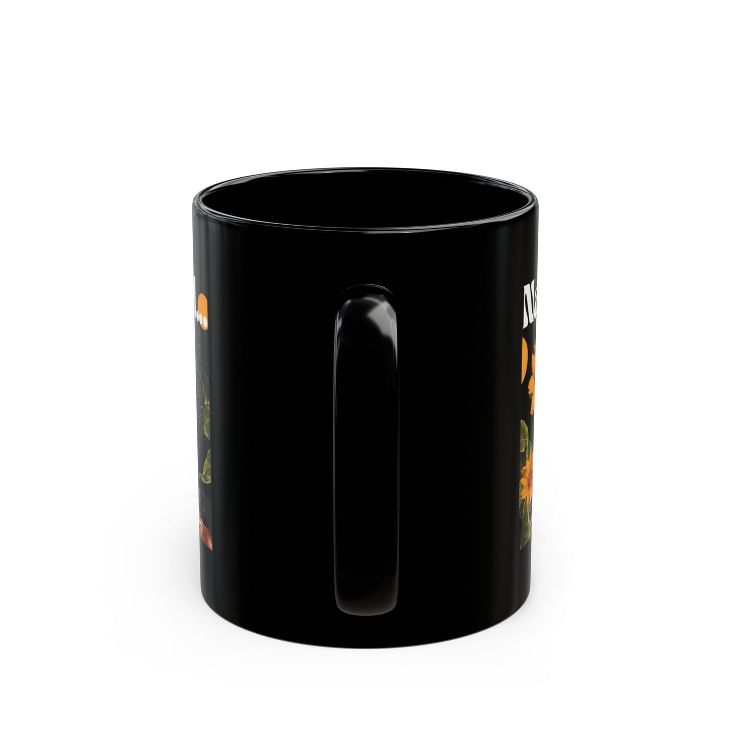 Natural Beauty Black Mug - Inspirational Coffee Cup for Self-Care Enthusiasts