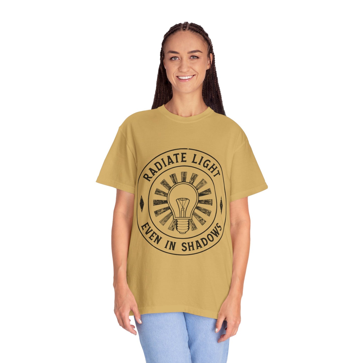 Radiate Light Unisex Garment-Dyed T-Shirt - Inspirational Graphic Tee