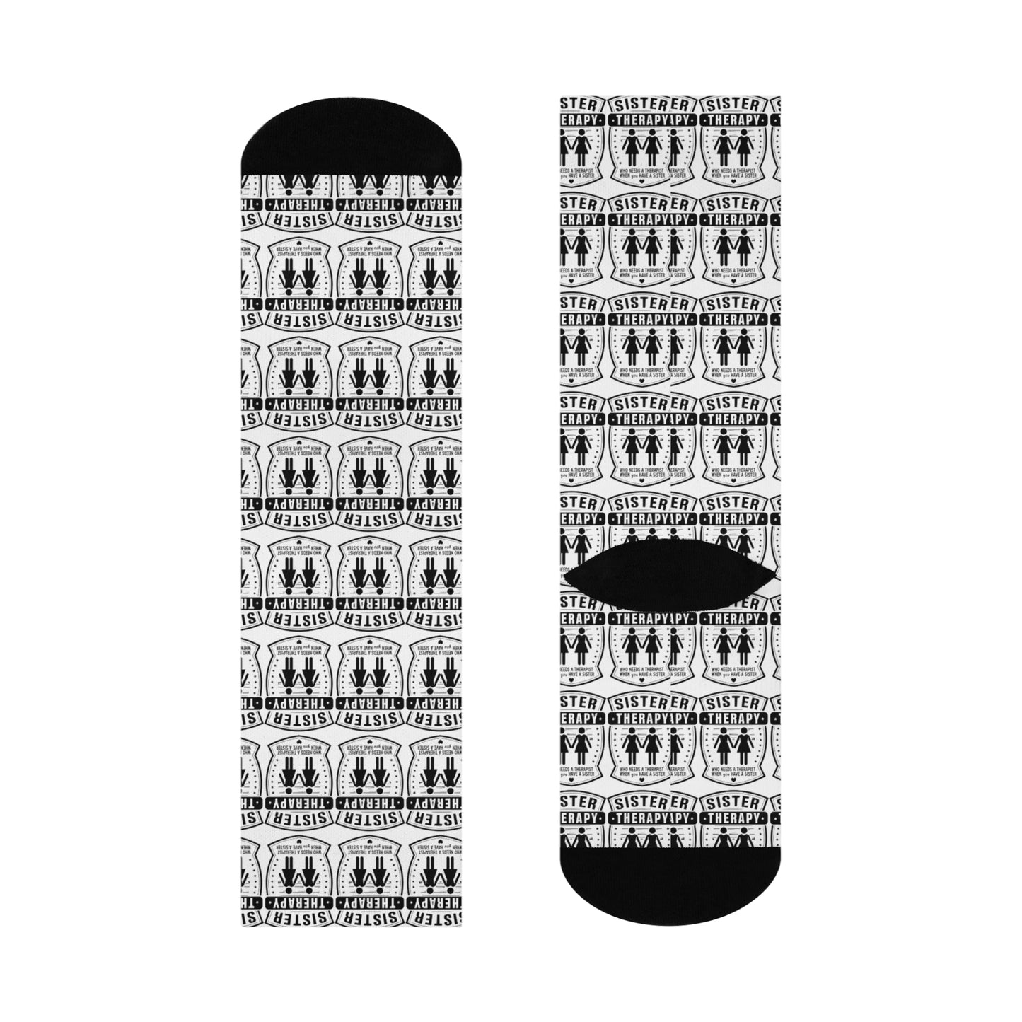Sister Support Crew Socks - Comfortable Cushioned Design for Sibling Love