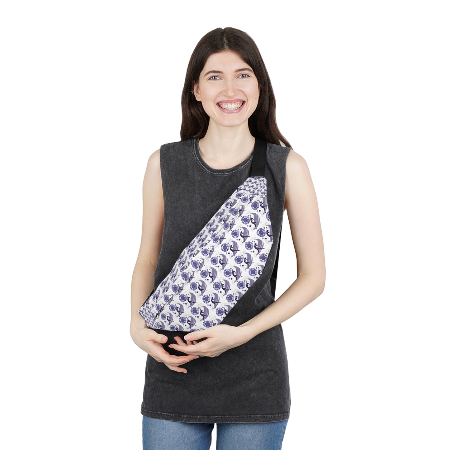 Stylish Large Fanny Pack with Unique Pattern - Perfect for Festivals and Everyday Use