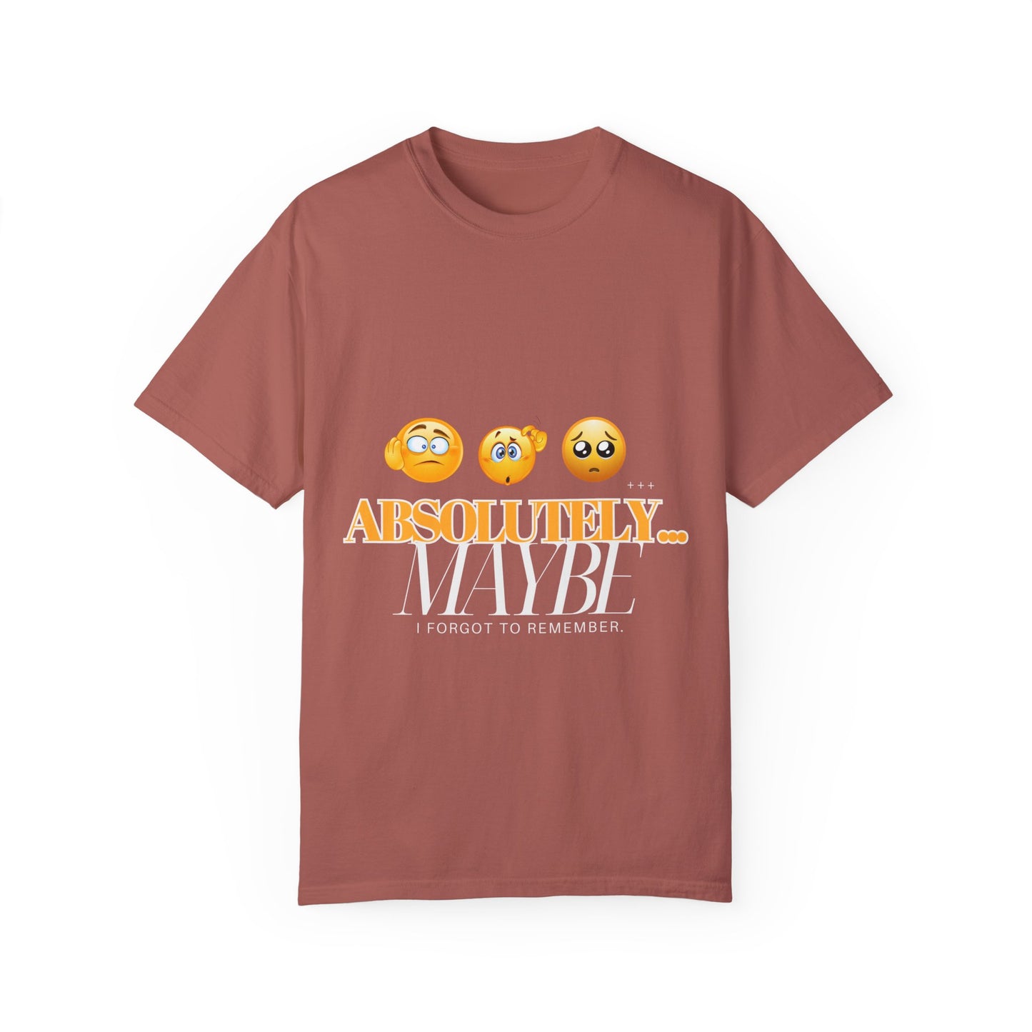 Funny Emoji Unisex T-Shirt - 'Absolutely Maybe' Design