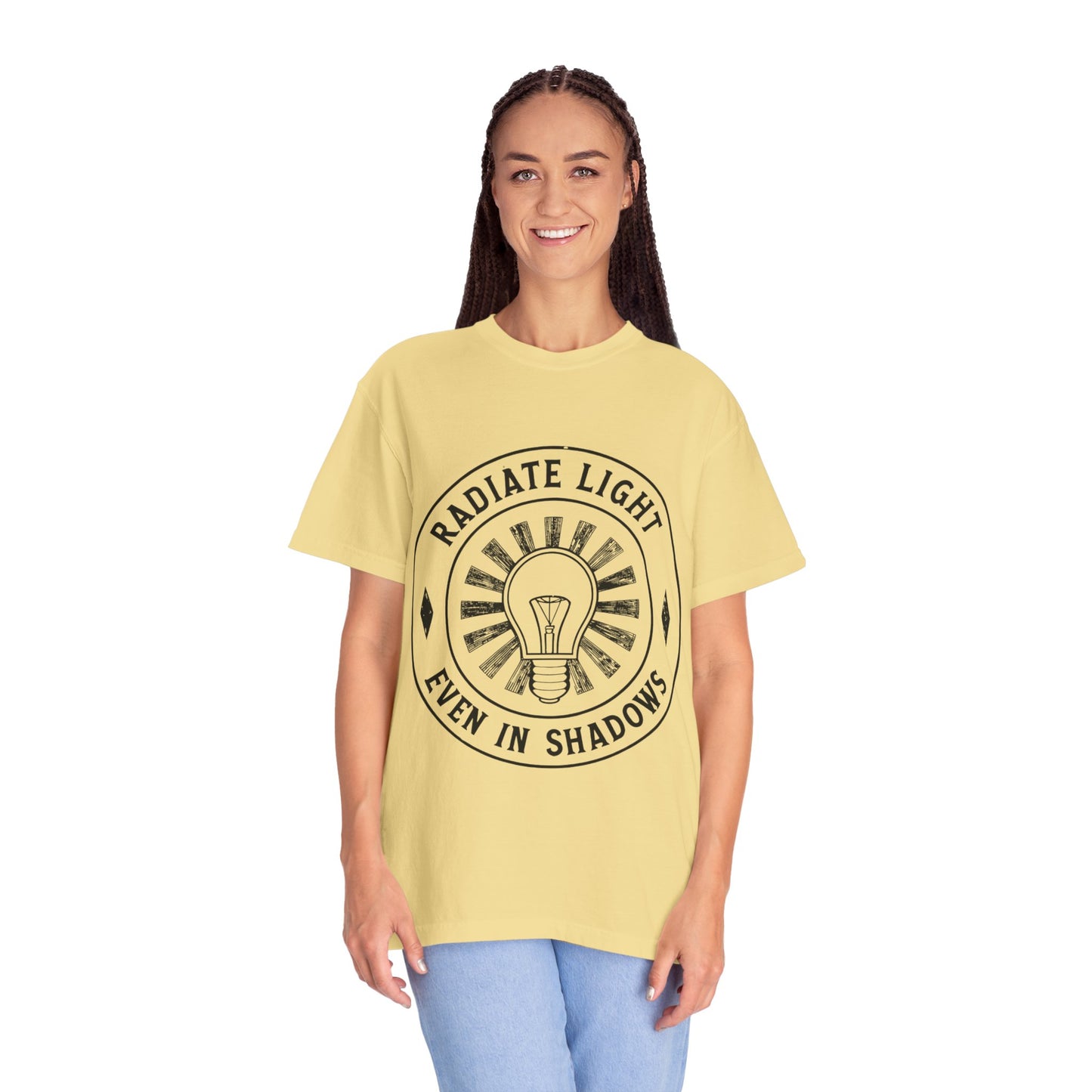 Radiate Light Unisex Garment-Dyed T-Shirt - Inspirational Graphic Tee