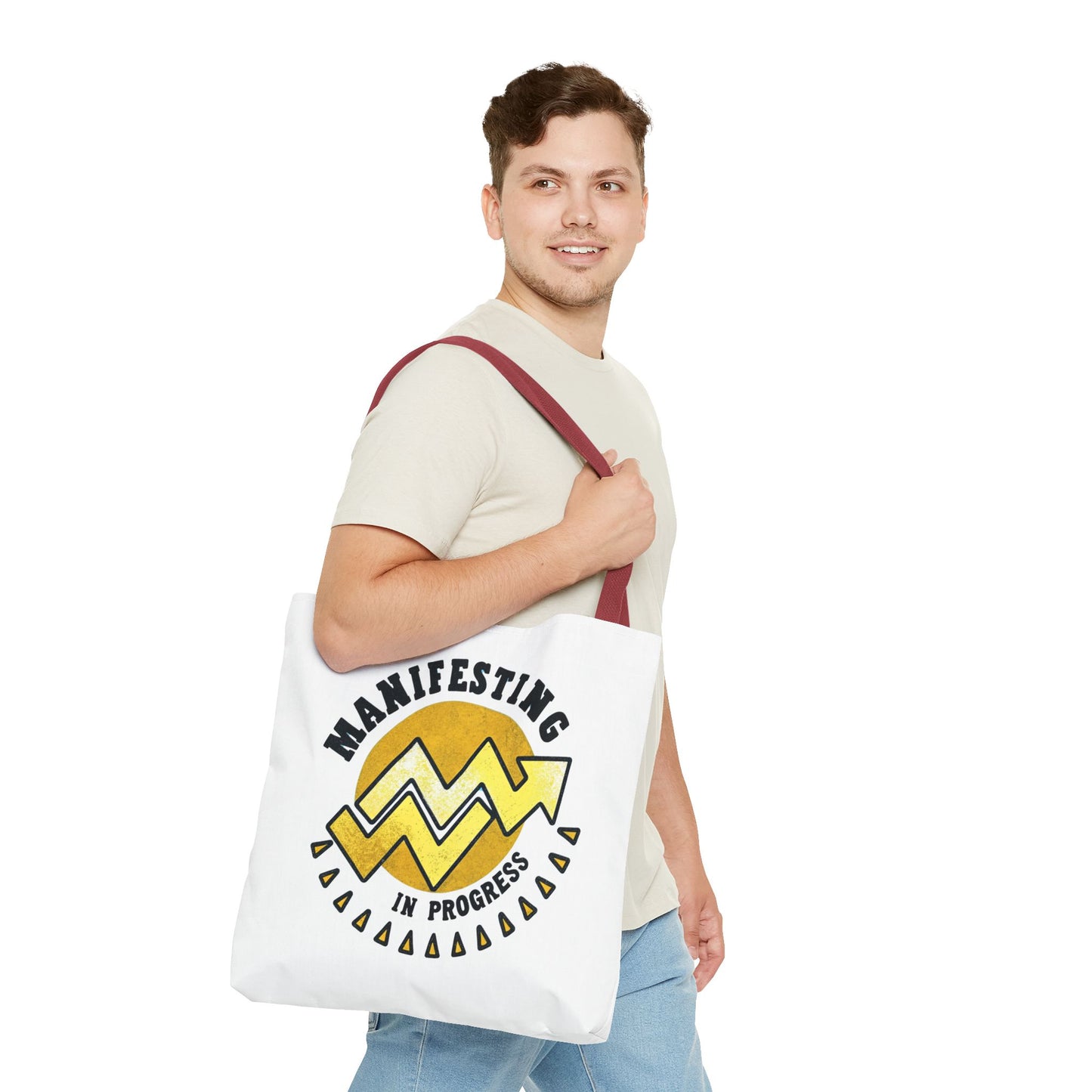 Manifesting in Progress Tote Bag – Eco-Friendly and Stylish Carry-All for Dreamers
