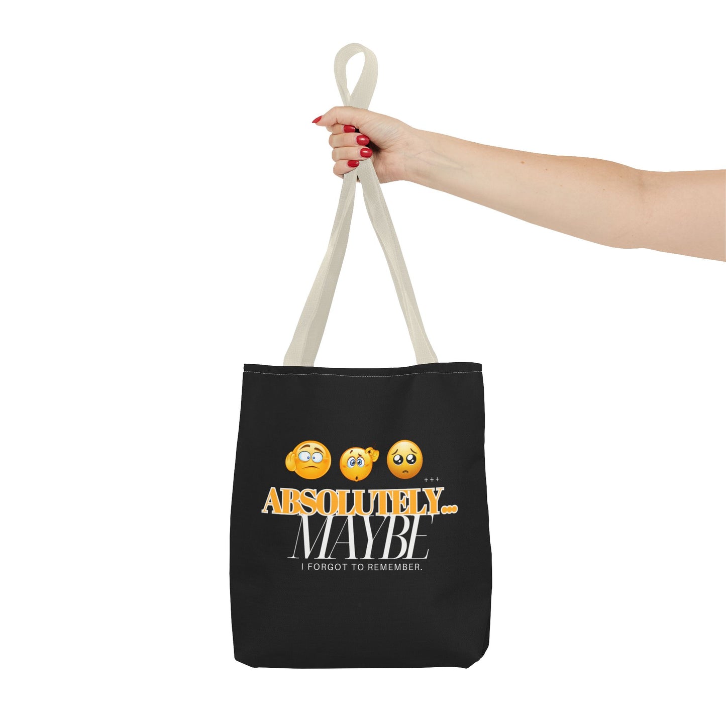 Funny Emoji Tote Bag - 'Absolutely Maybe' - Perfect for Everyday Use & Gifts