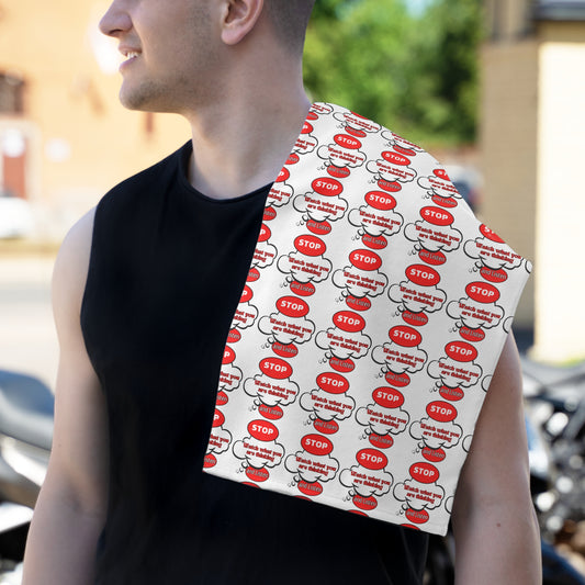 Custom Rally Towel - Stop Sign Pattern for Events & Sports