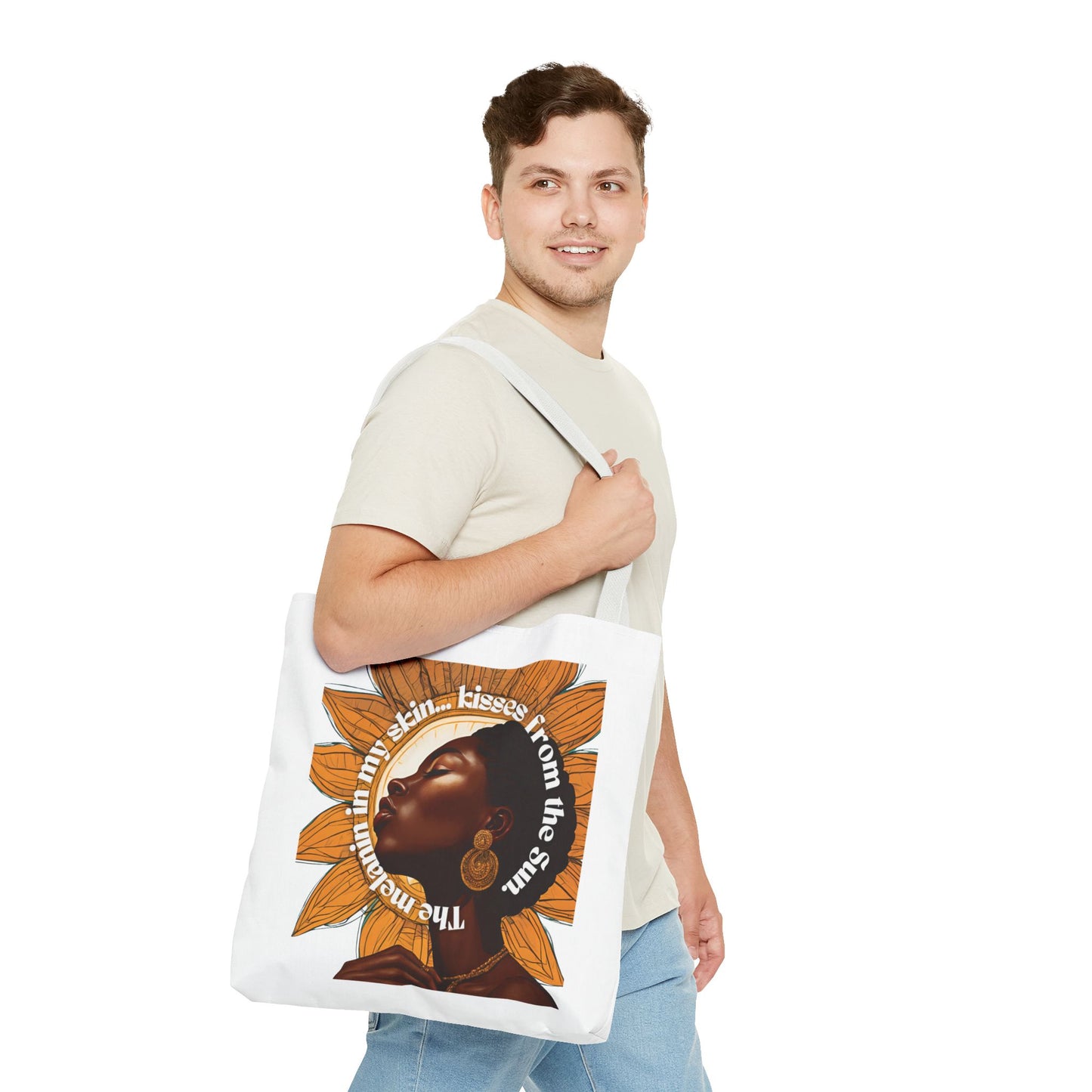 Sunflower Kiss Tote Bag - Empowering Design for Everyday Use