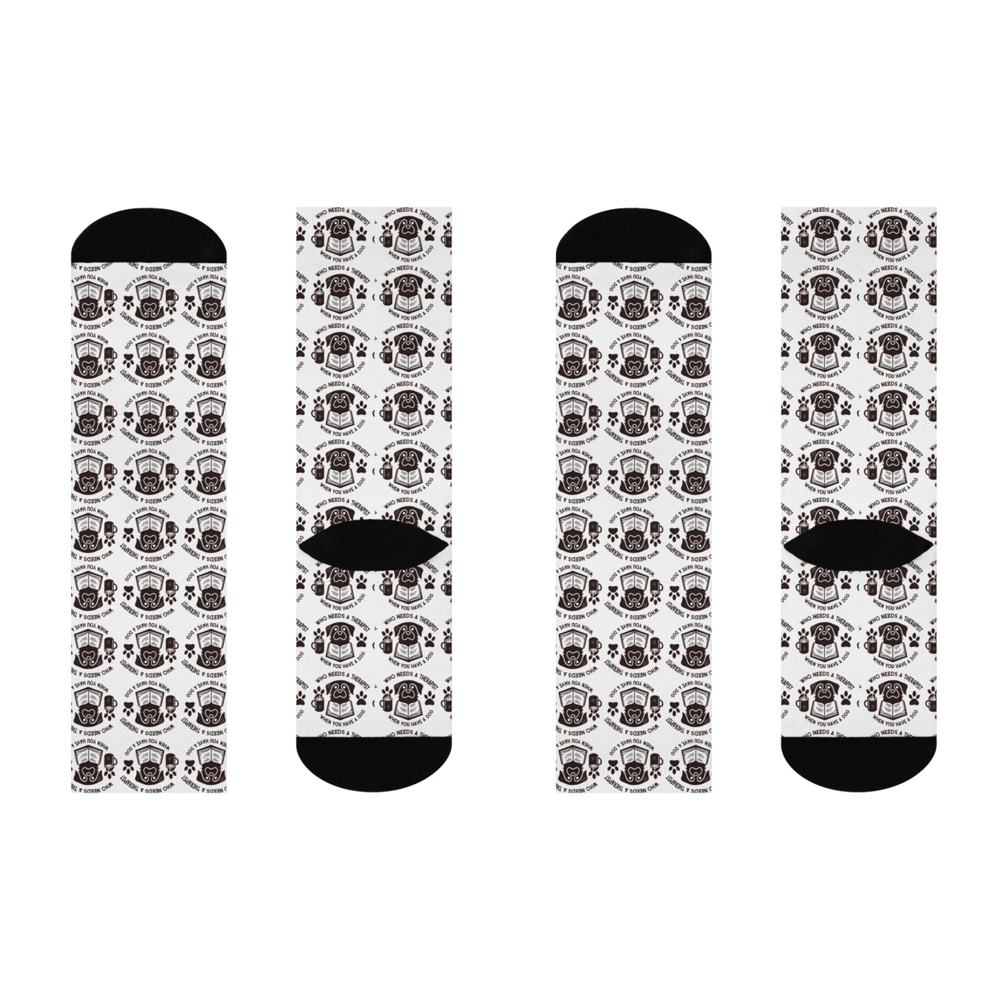 Cute Dog-Themed Cushioned Crew Socks - Perfect for Pet Lovers and Gifts
