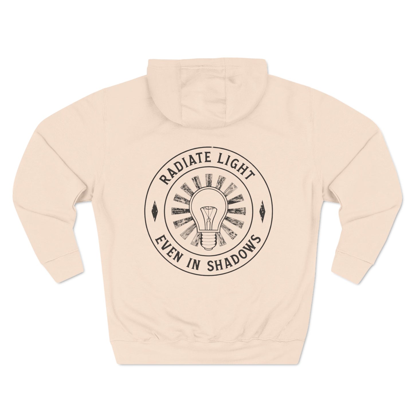 Radiate Light Fleece Hoodie - Inspirational Design for Comfort and Style
