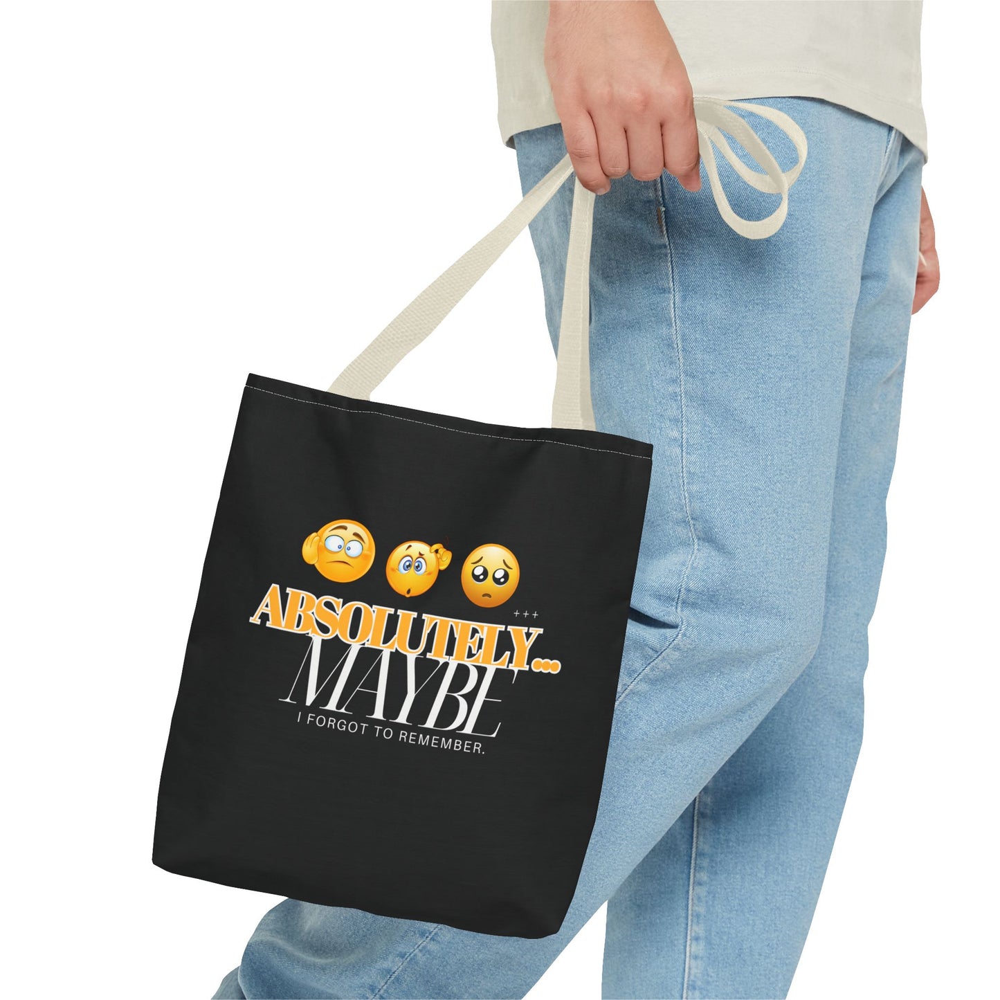 Funny Emoji Tote Bag - 'Absolutely Maybe' - Perfect for Everyday Use & Gifts