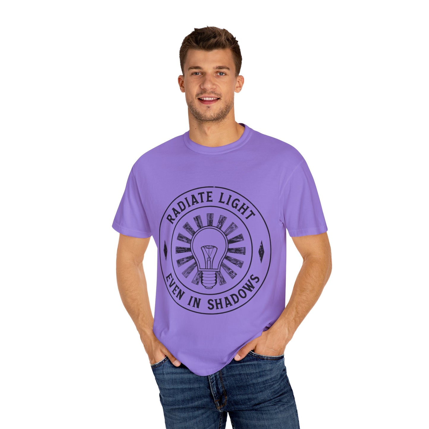 Radiate Light Unisex Garment-Dyed T-Shirt - Inspirational Graphic Tee