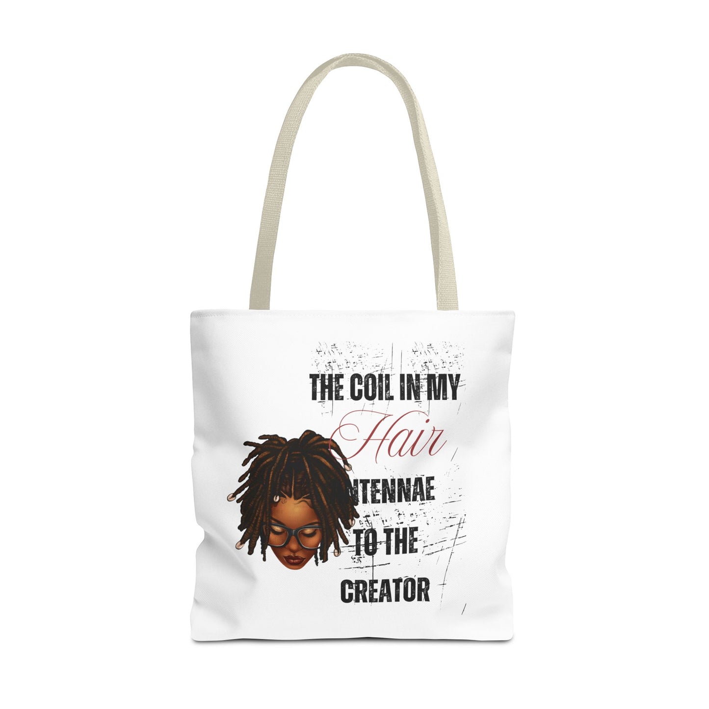 Empowering Black Hair Tote Bag - 'The Coil in My Hair' Design