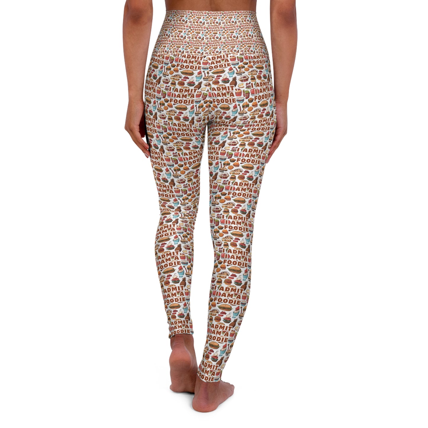 Trendy High Waisted Yoga Leggings – Stylish Fitness Wear with Unique Food Prints