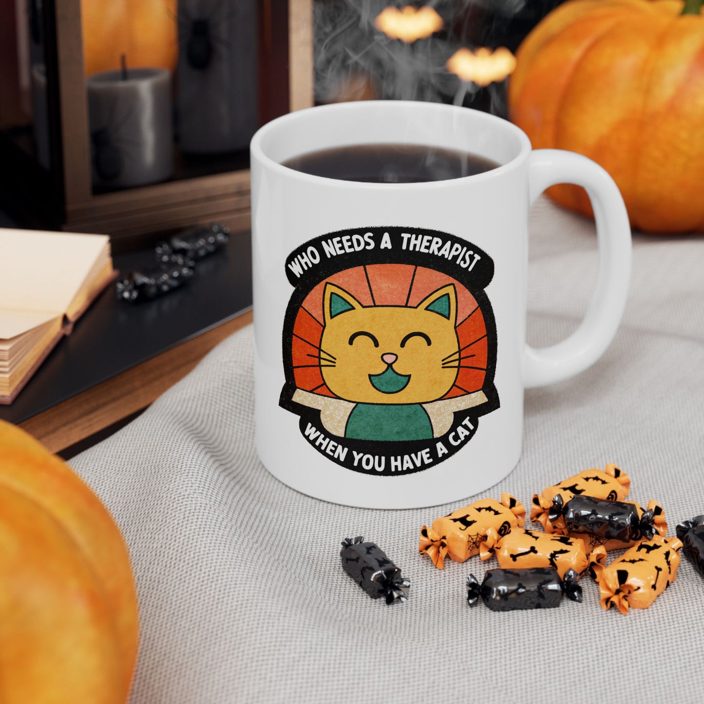 Therapist Cat Ceramic Mug - 11oz & 15oz