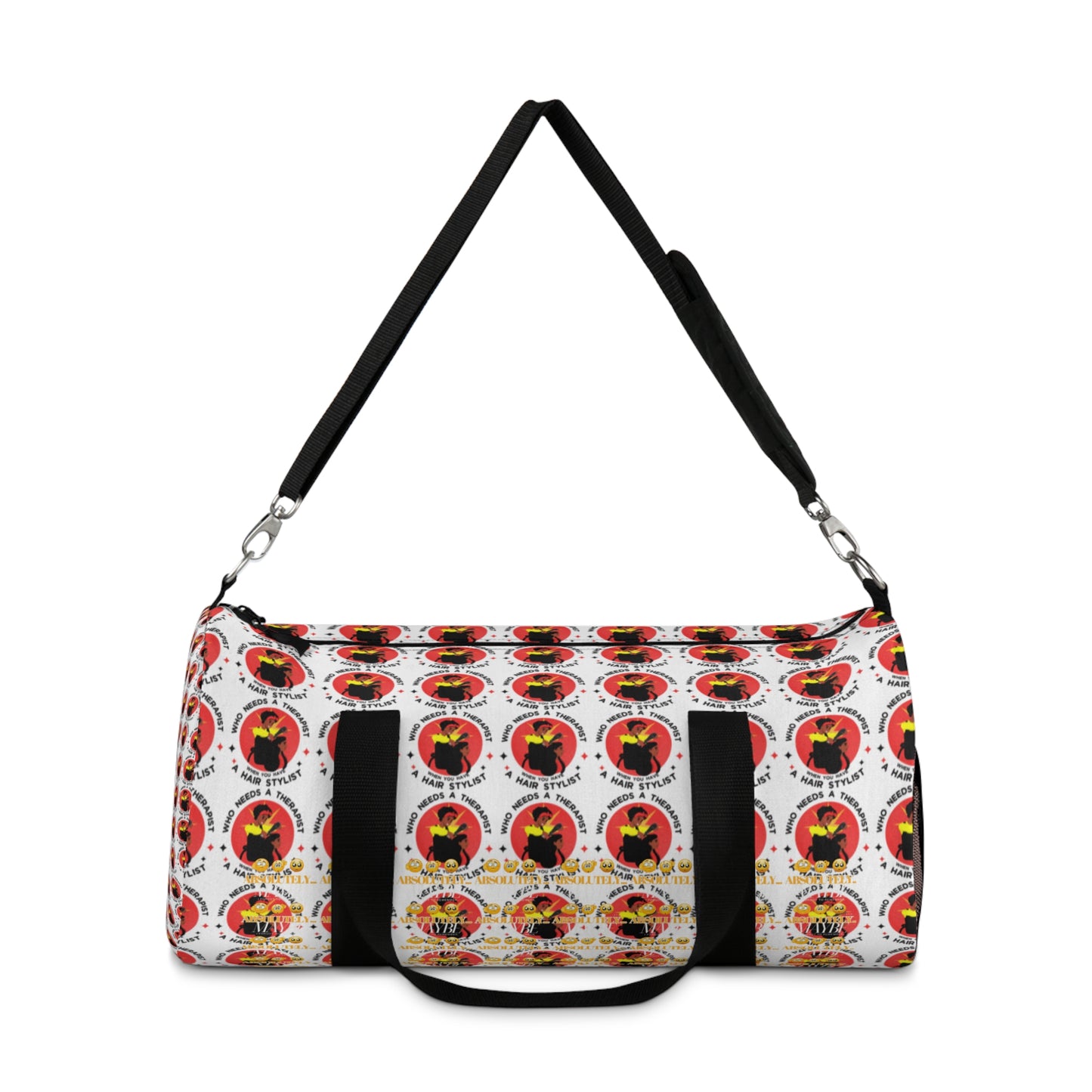 Stylish Travel Duffel Bag with Bold Graphic Design