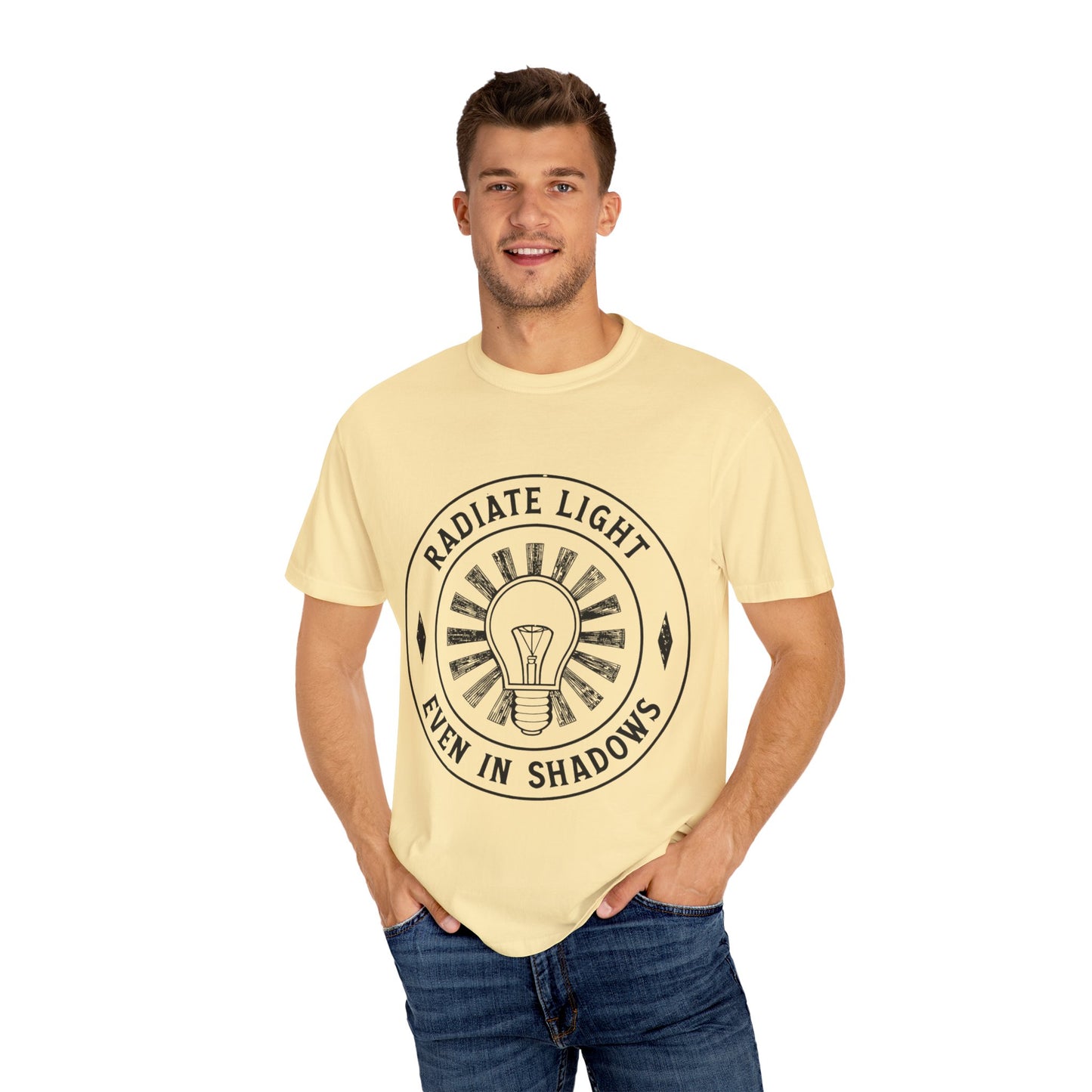 Radiate Light Unisex Garment-Dyed T-Shirt - Inspirational Graphic Tee