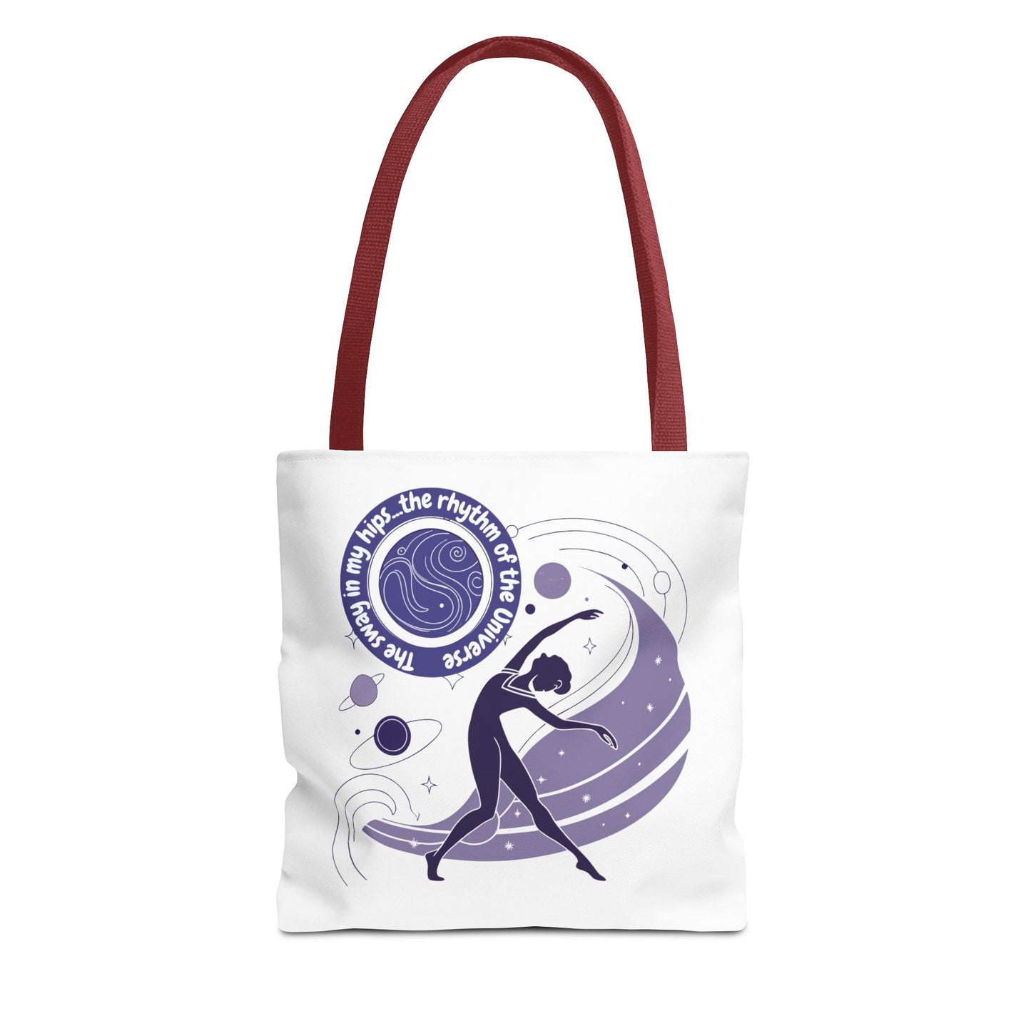 Inspirational Dance Tote Bag - "I Am Flow, The Rhythm of the Universe"