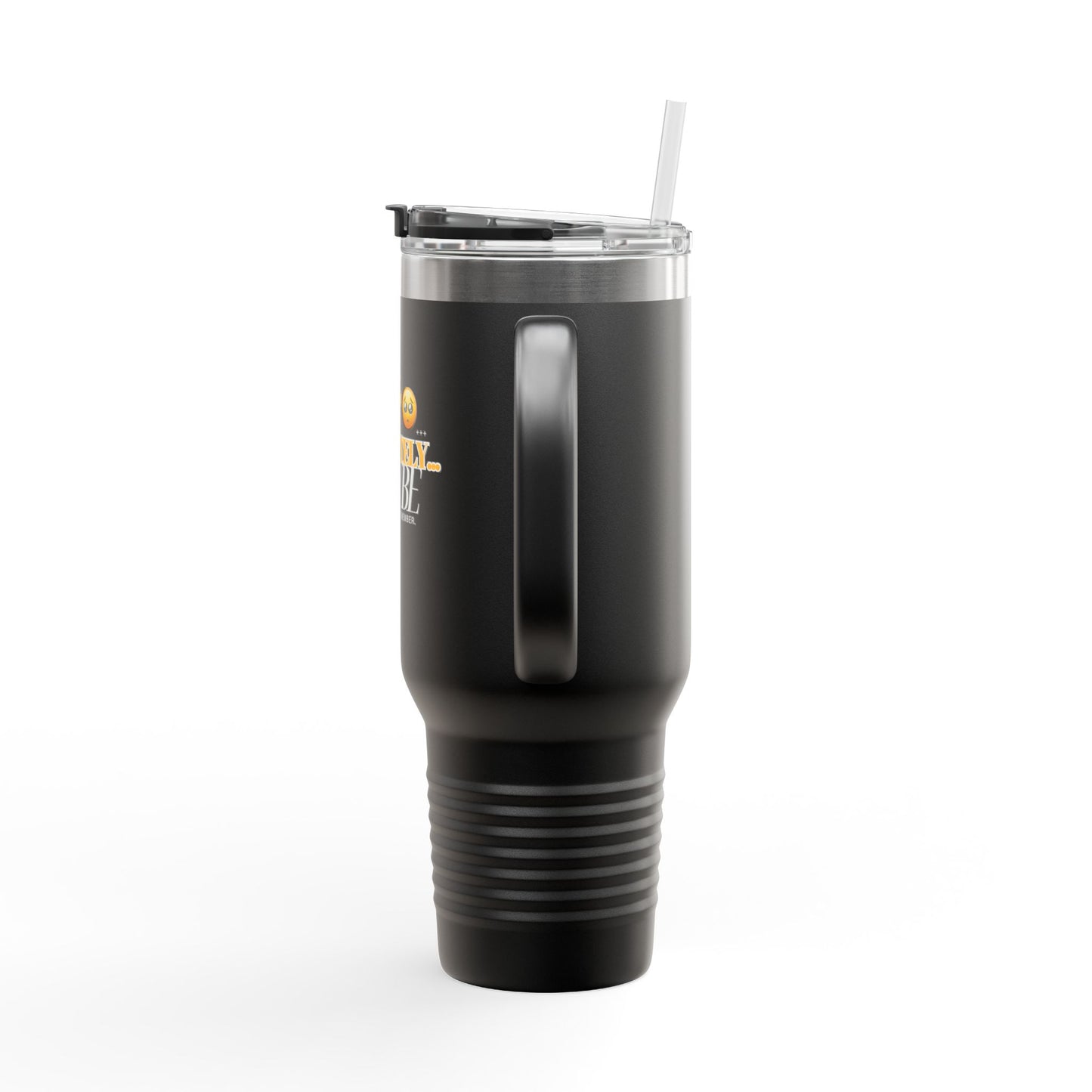 Stylish Insulated Travel Mug with Fun Emoji Design - 40oz