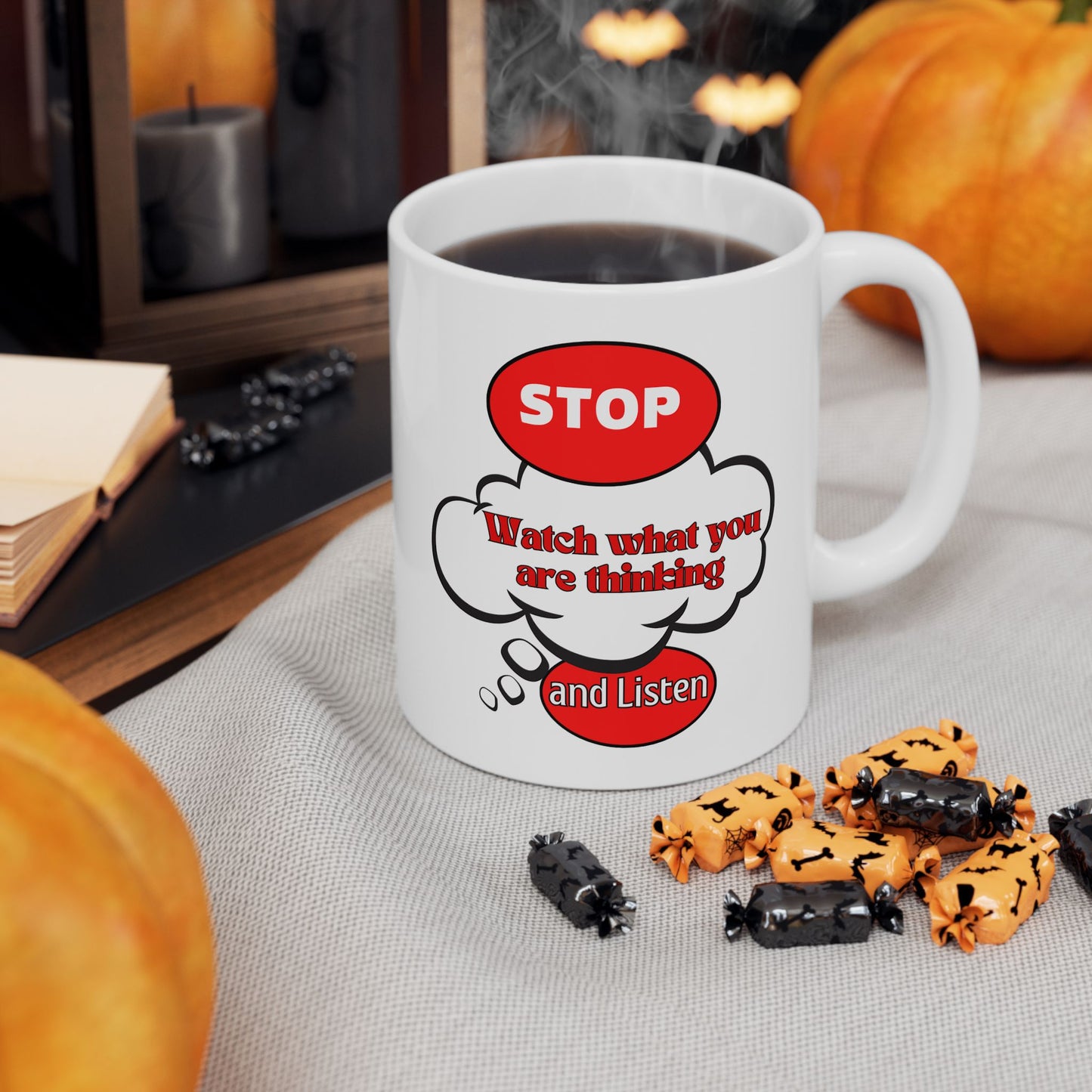 Fun Thoughtful Ceramic Mug - 11oz & 15oz, Perfect for Coffee Lovers
