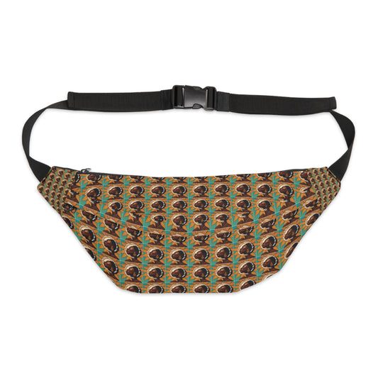 Boho Style Large Fanny Pack | Vibrant Patterned Belt Bag for Festivals & Everyday Use