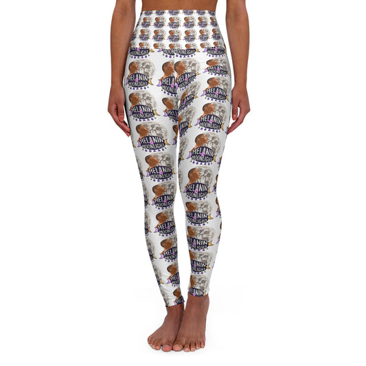 Empowering High Waisted Yoga Leggings - Melanin Mood Design