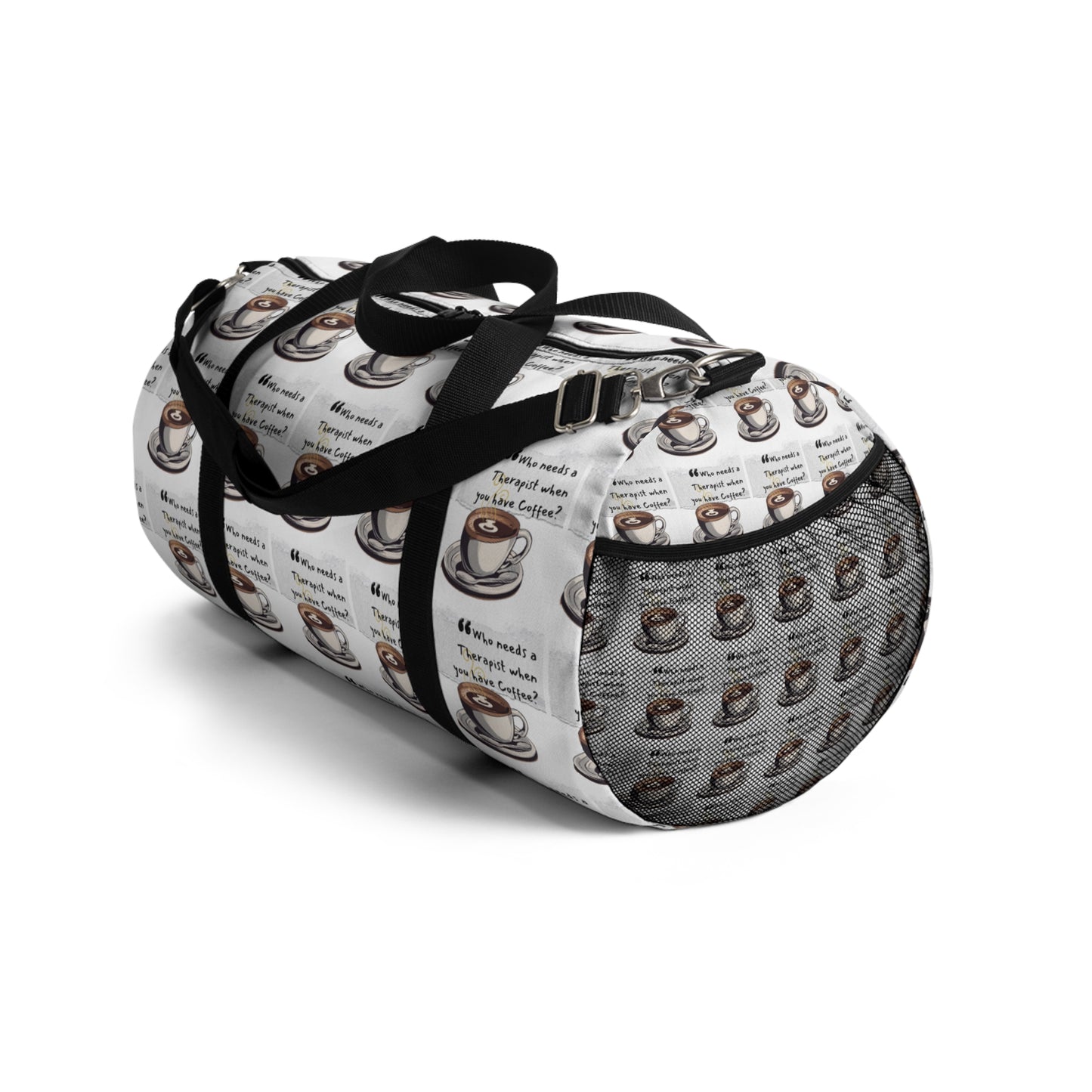 Coffee Lover's Duffel Bag - Perfect for Travel & Gym with Fun Quote