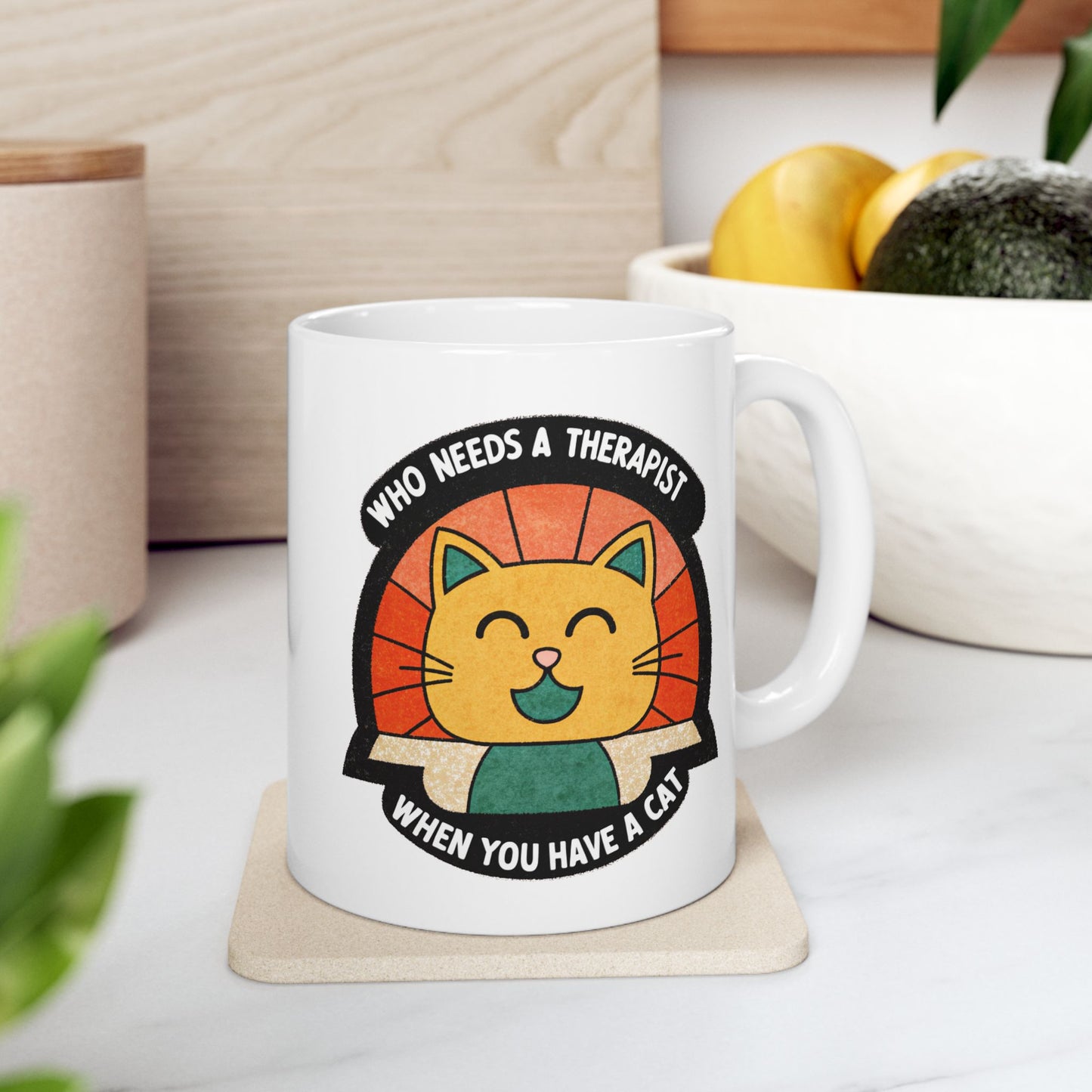 Therapist Cat Ceramic Mug - 11oz & 15oz