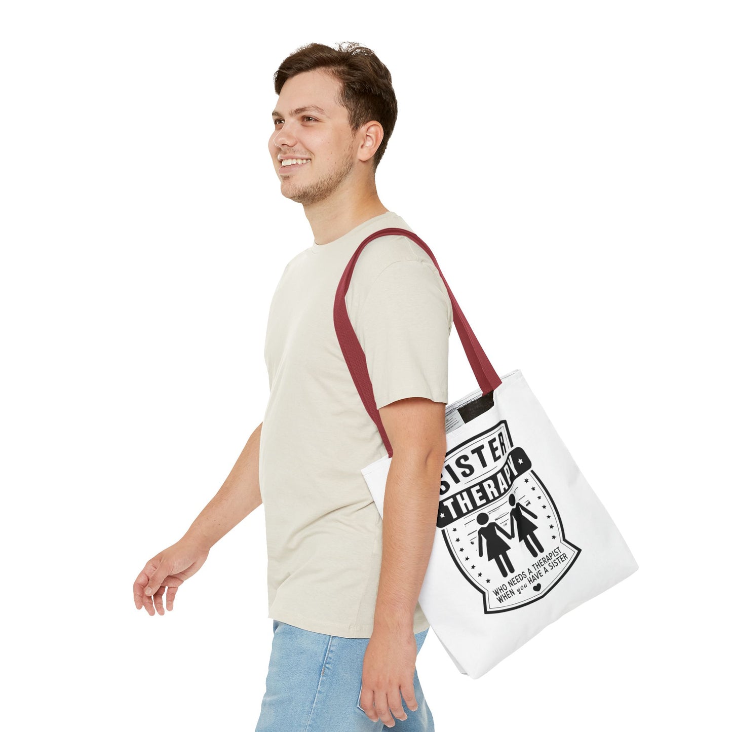 Sister Therapy Tote Bag - Perfect Gift for Siblings & Self-Care