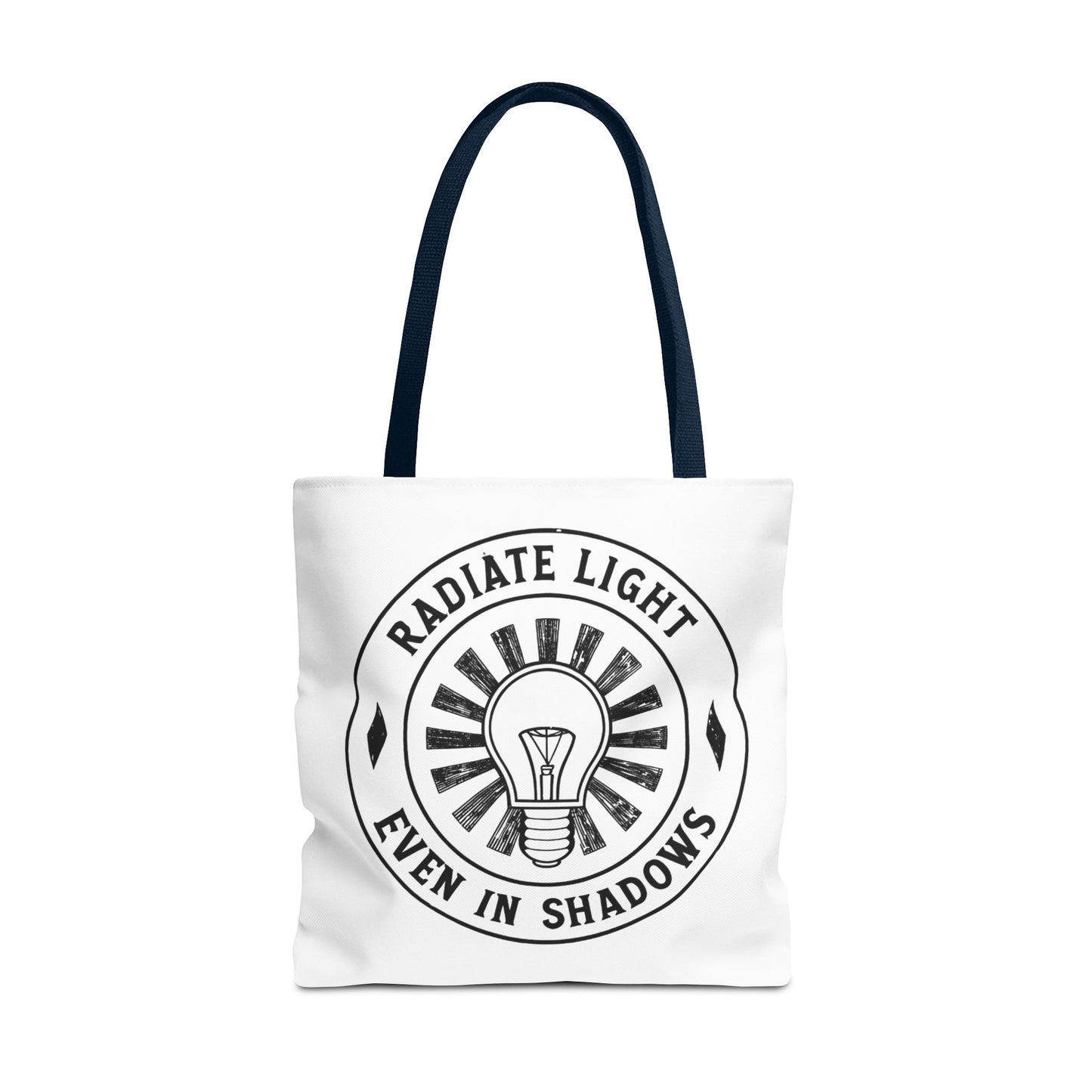 Inspirational Tote Bag - 'Radiate Light Even in Shadows'
