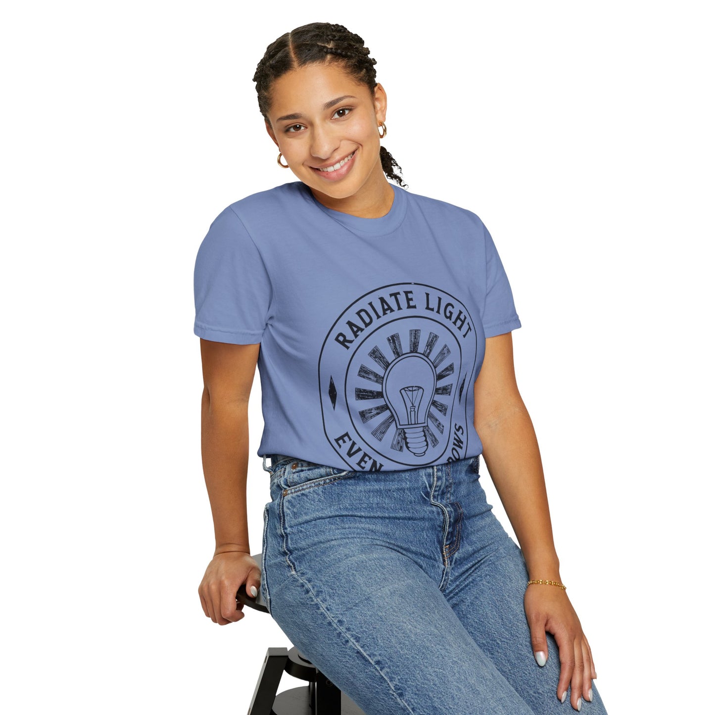 Radiate Light Unisex Garment-Dyed T-Shirt - Inspirational Graphic Tee