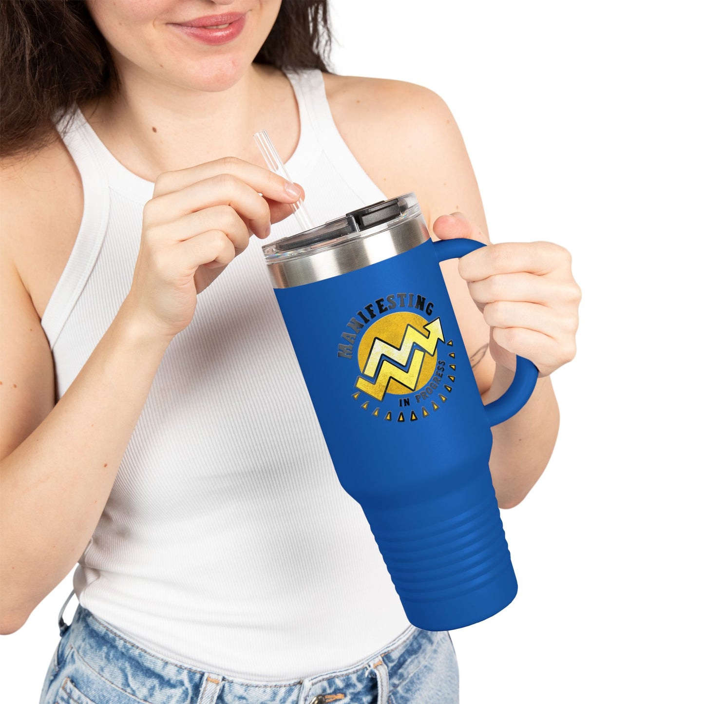 Manifesting in Progress Insulated Travel Mug - 40oz