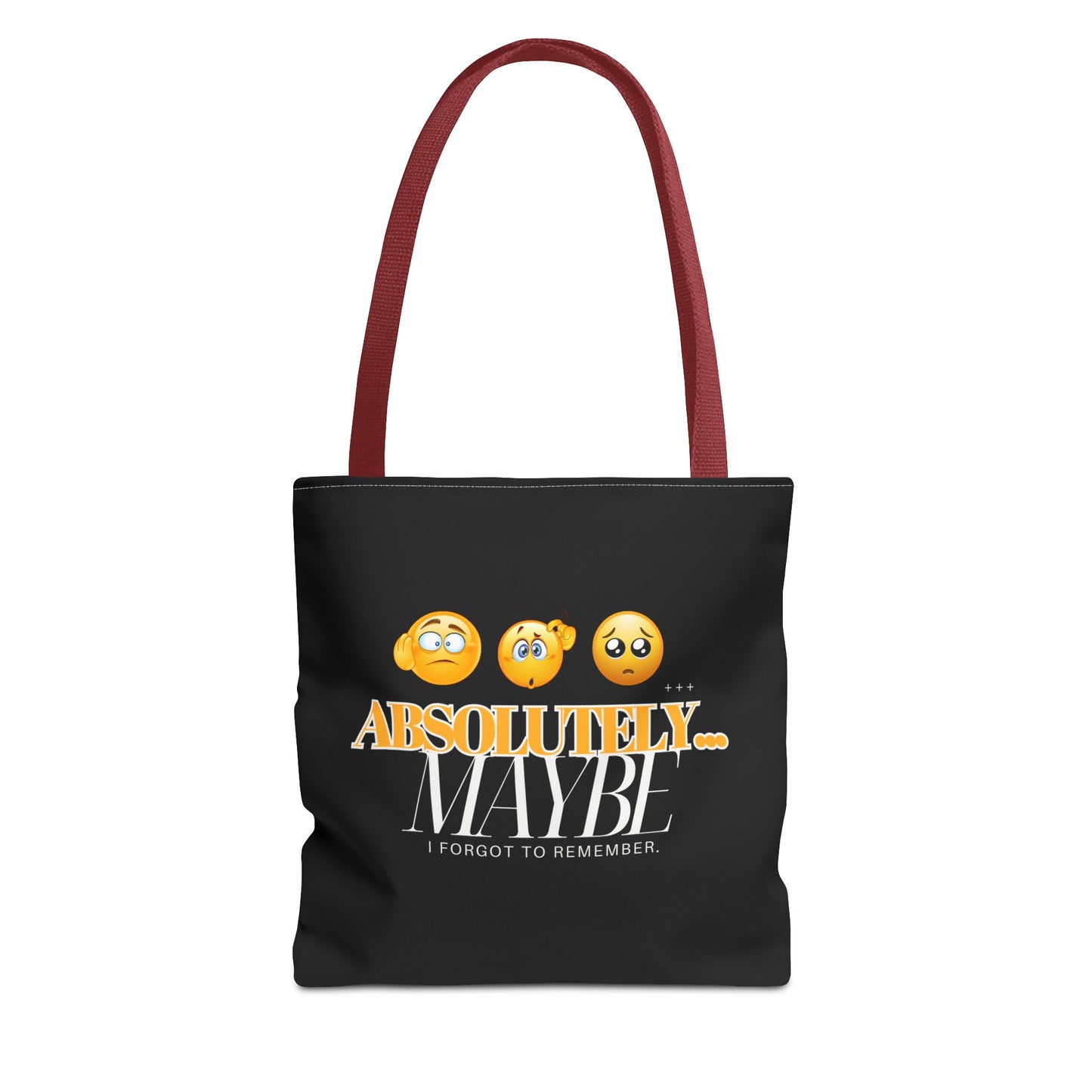 Funny Emoji Tote Bag - 'Absolutely Maybe' - Perfect for Everyday Use & Gifts
